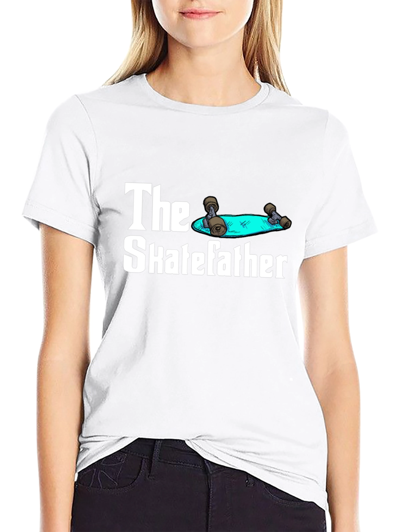 The Skatefather T-Shirt - Funny Skateboarder Dad Tee