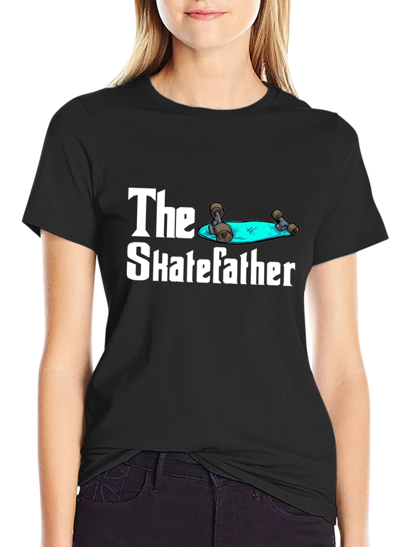 The Skatefather T-Shirt - Funny Skateboarder Dad Tee