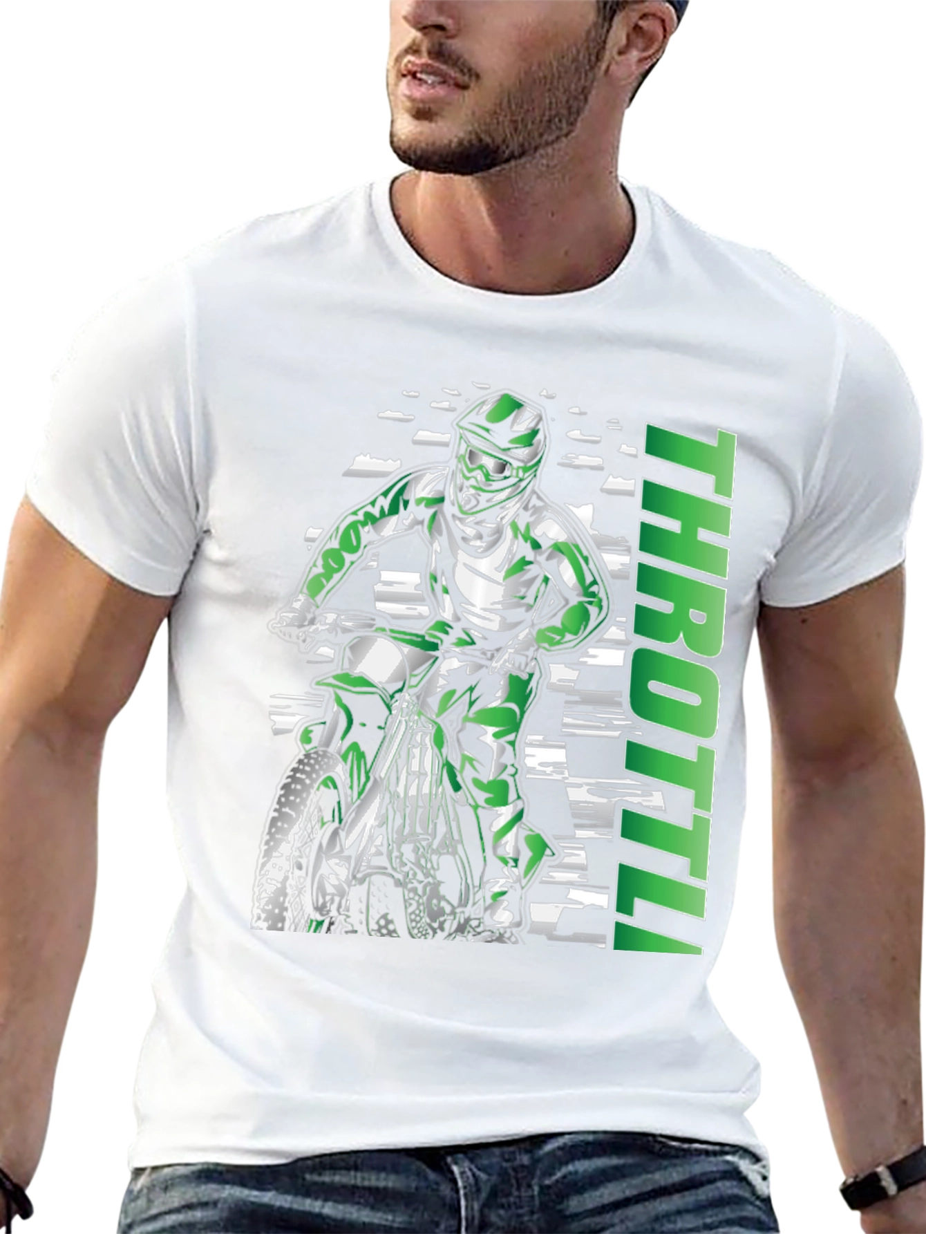 Throttle Motorcycle Graphic T-Shirt - Black