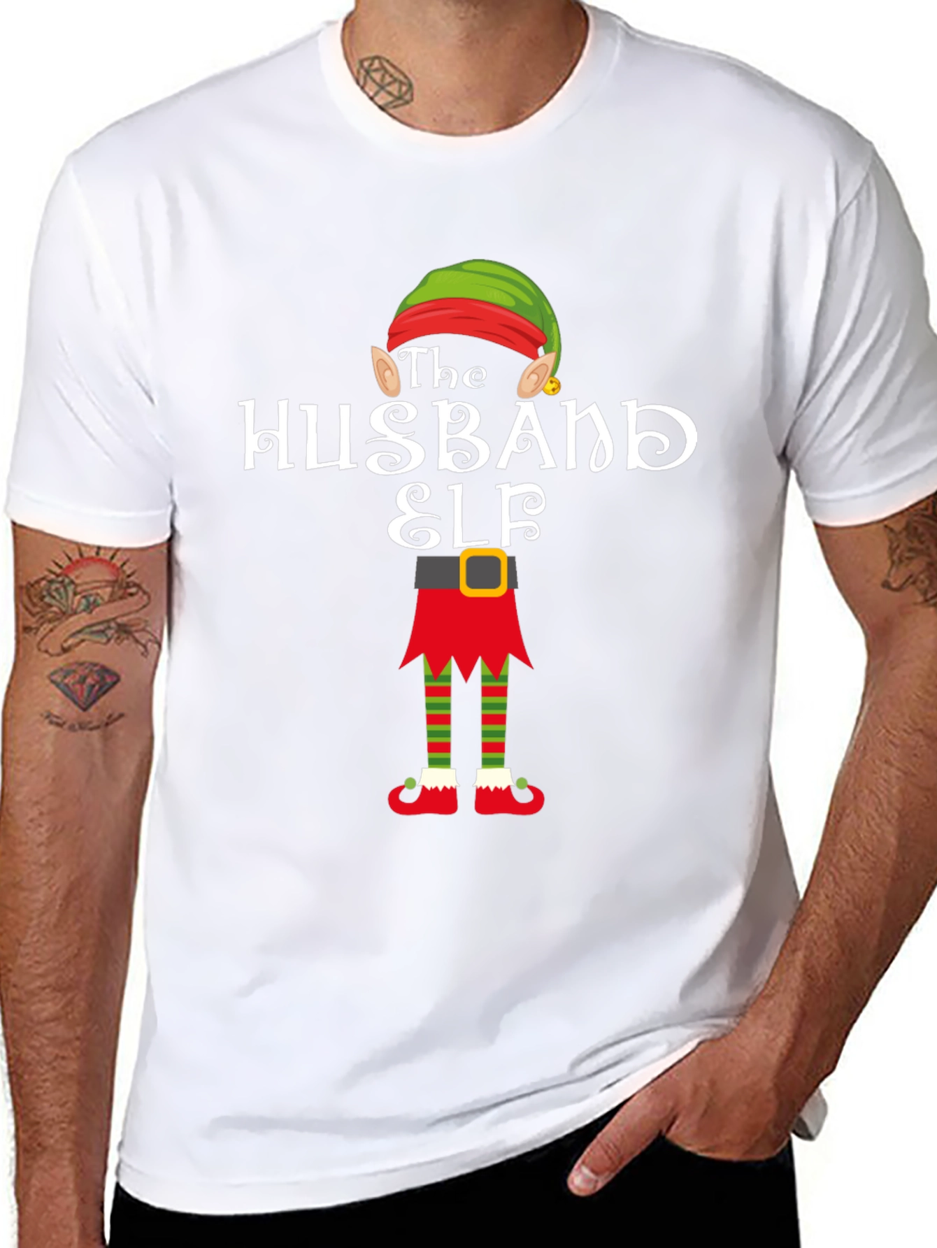 Husband Elf T-Shirt - Holiday Cheer