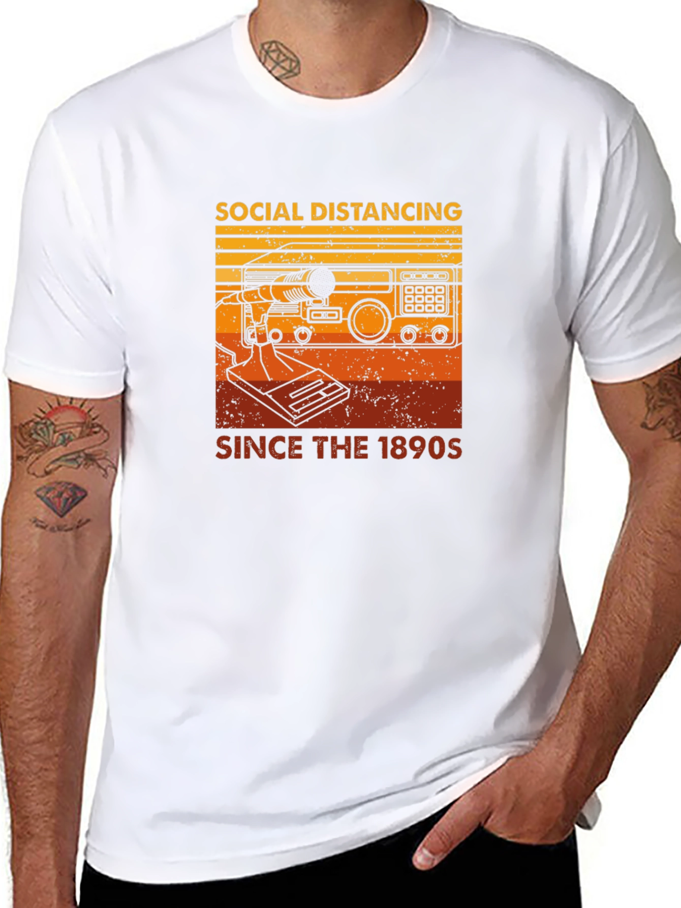 Social Distancing Since 1890s Graphic T-Shirt