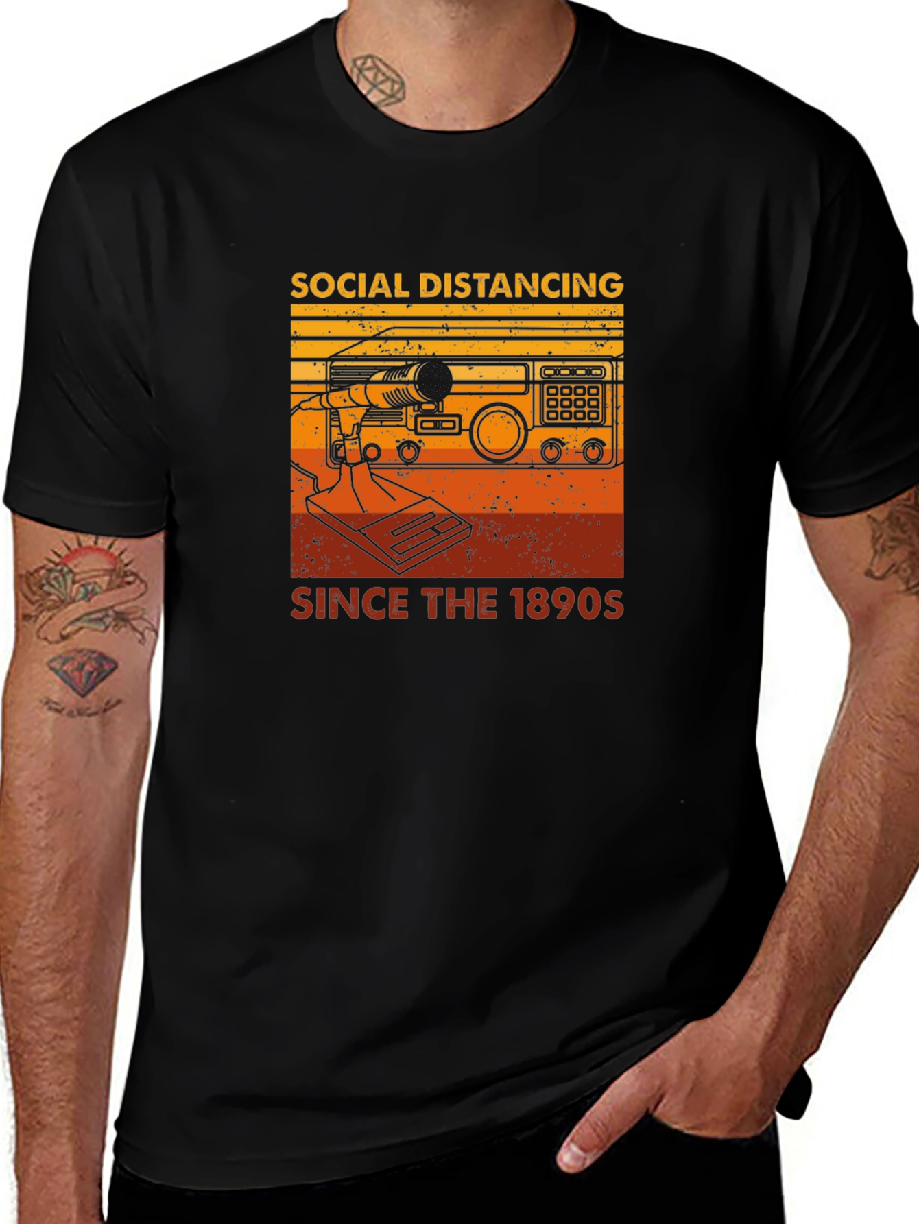 Social Distancing Since 1890s Graphic T-Shirt