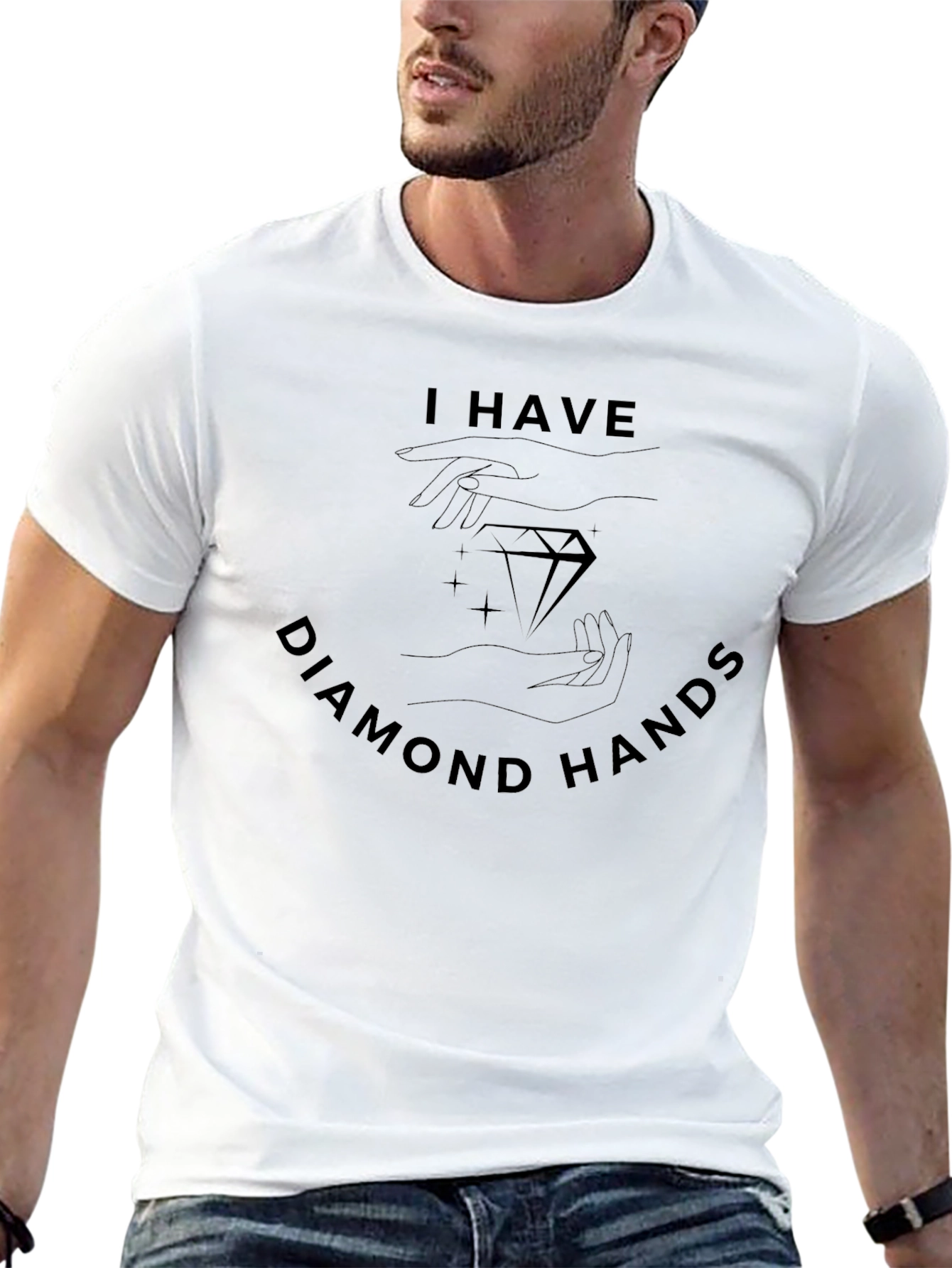 Diamond Hands Graphic Tee - Black