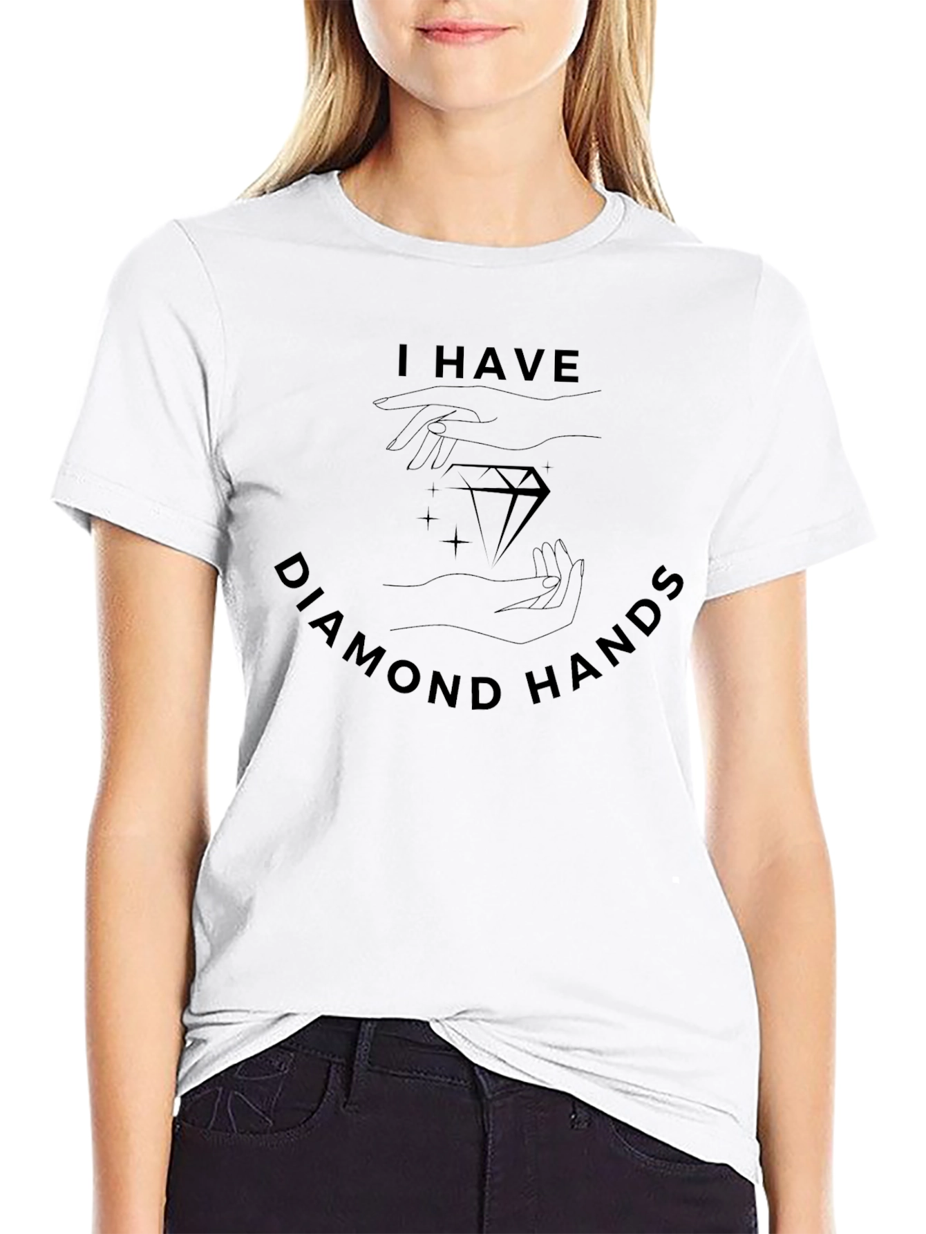 Diamond Hands Graphic Tee - Black