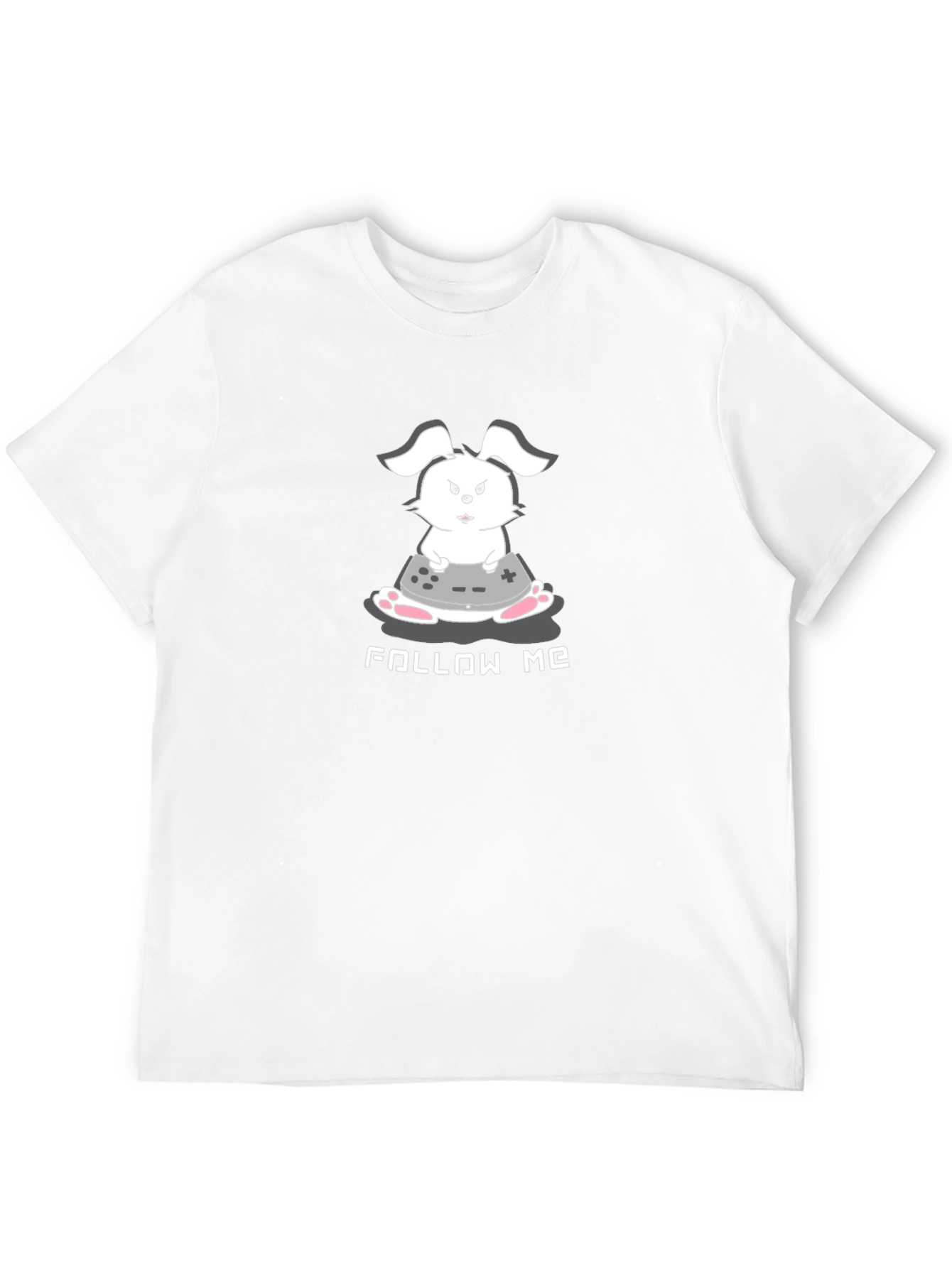 Gamer Bunny Black T-Shirt - Follow Me!