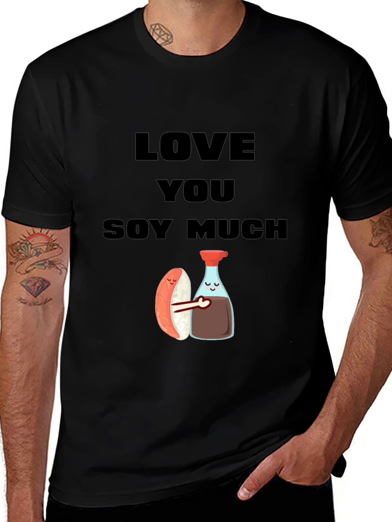 Love You Soy Much Funny Graphic T-Shirt
