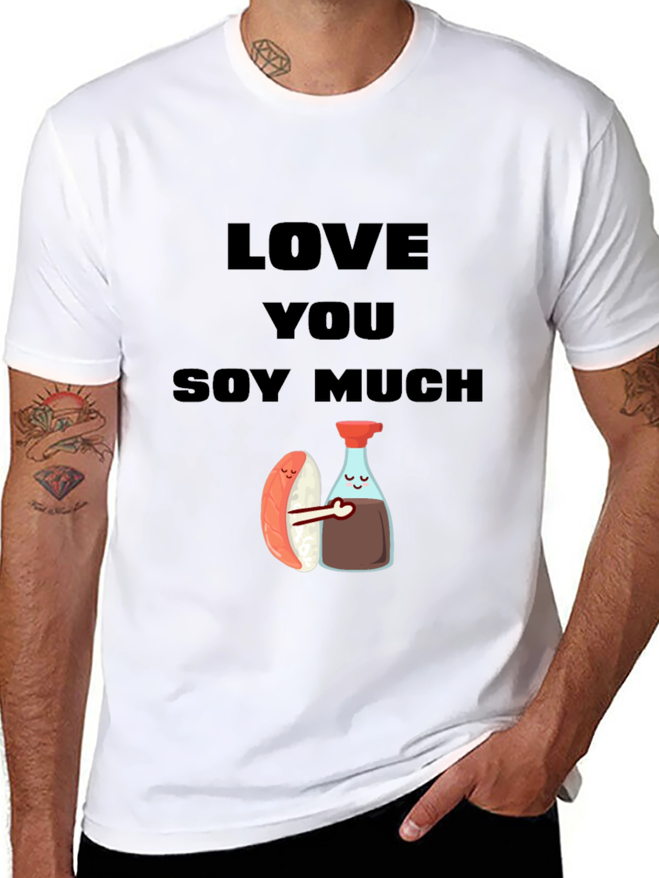 Love You Soy Much Funny Graphic T-Shirt
