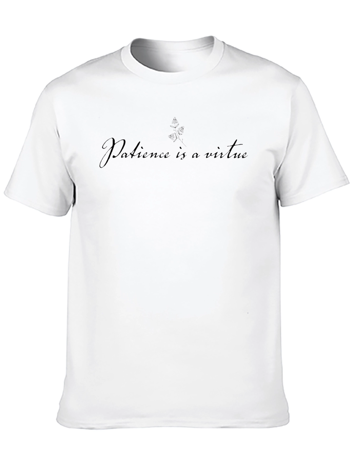 Patience is a Virtue Black Graphic Tee