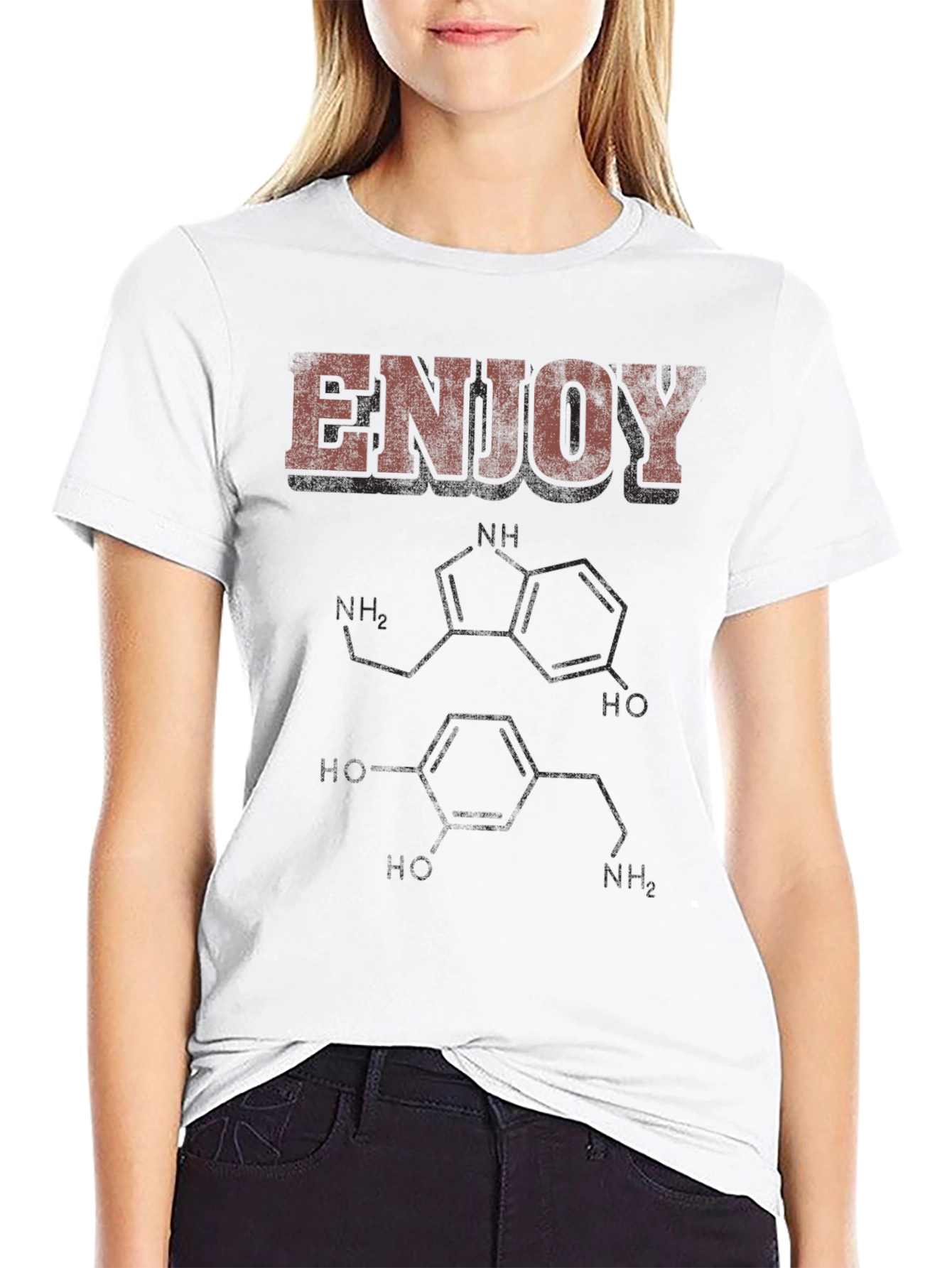 Enjoy Serotonin Molecule Graphic T-Shirt