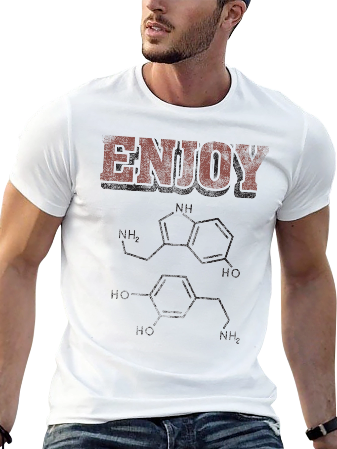 Enjoy Serotonin Molecule Graphic T-Shirt