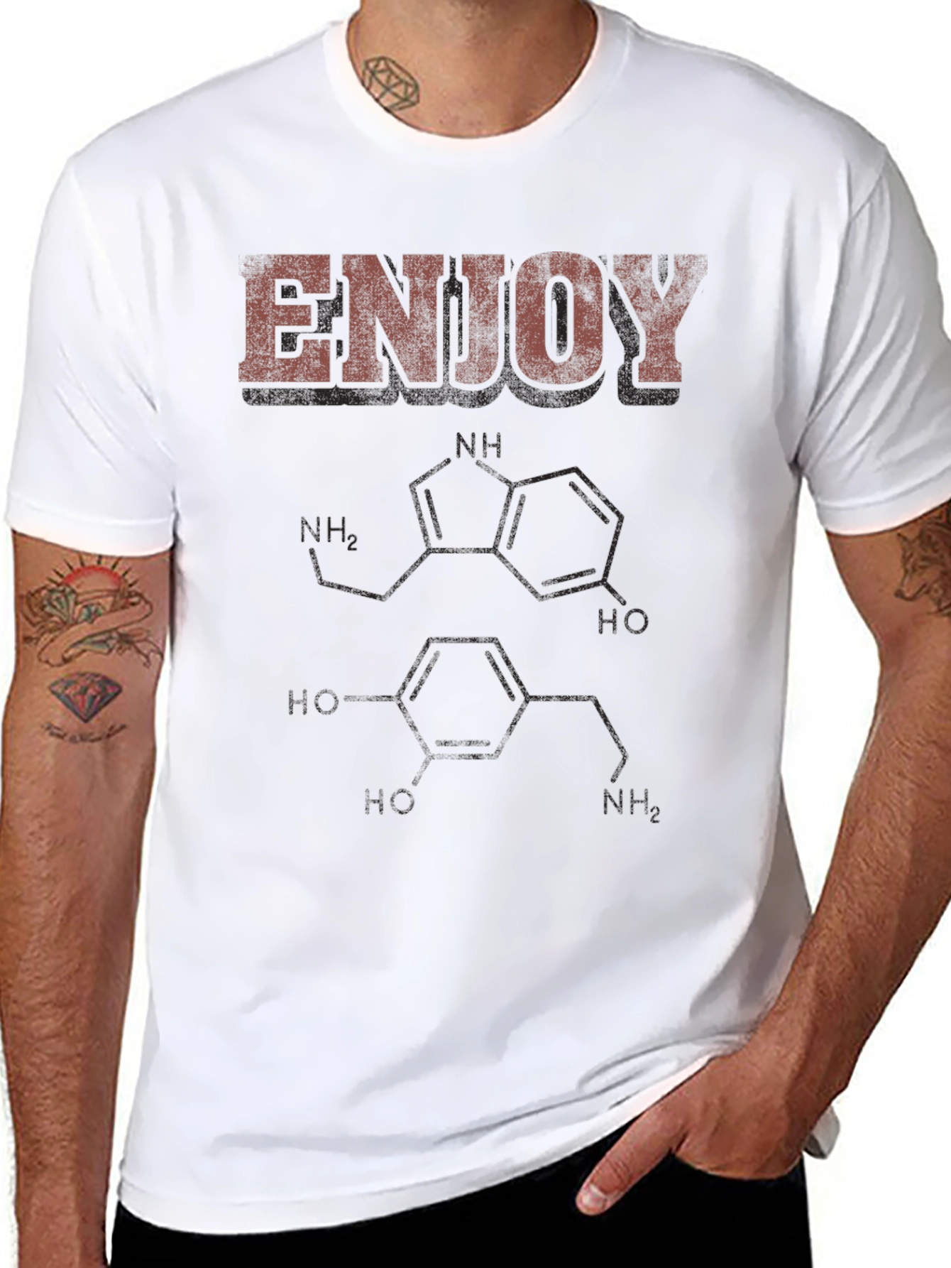 Enjoy Serotonin Molecule Graphic T-Shirt