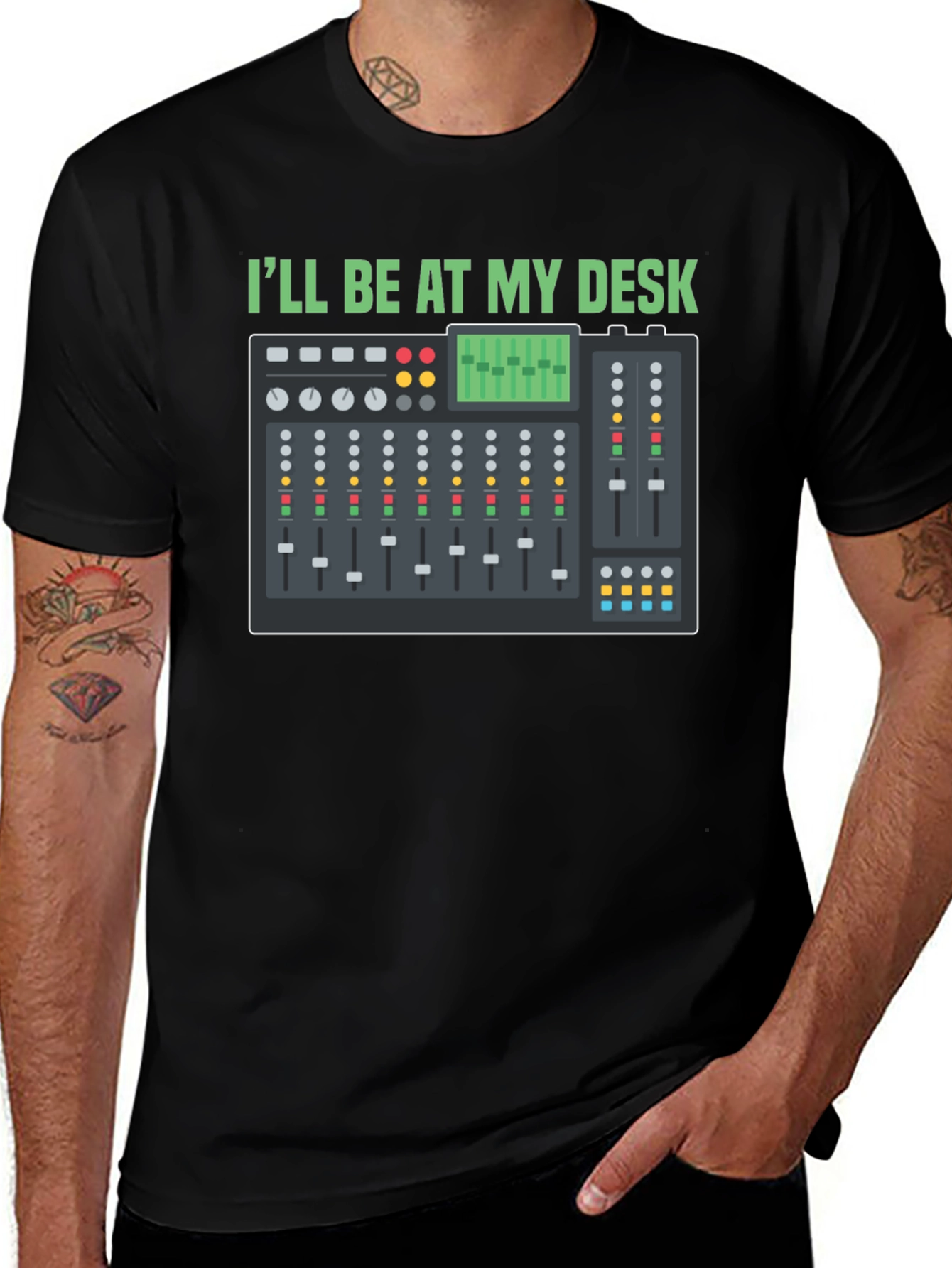 Ill Be At My Desk Mixer T-Shirt