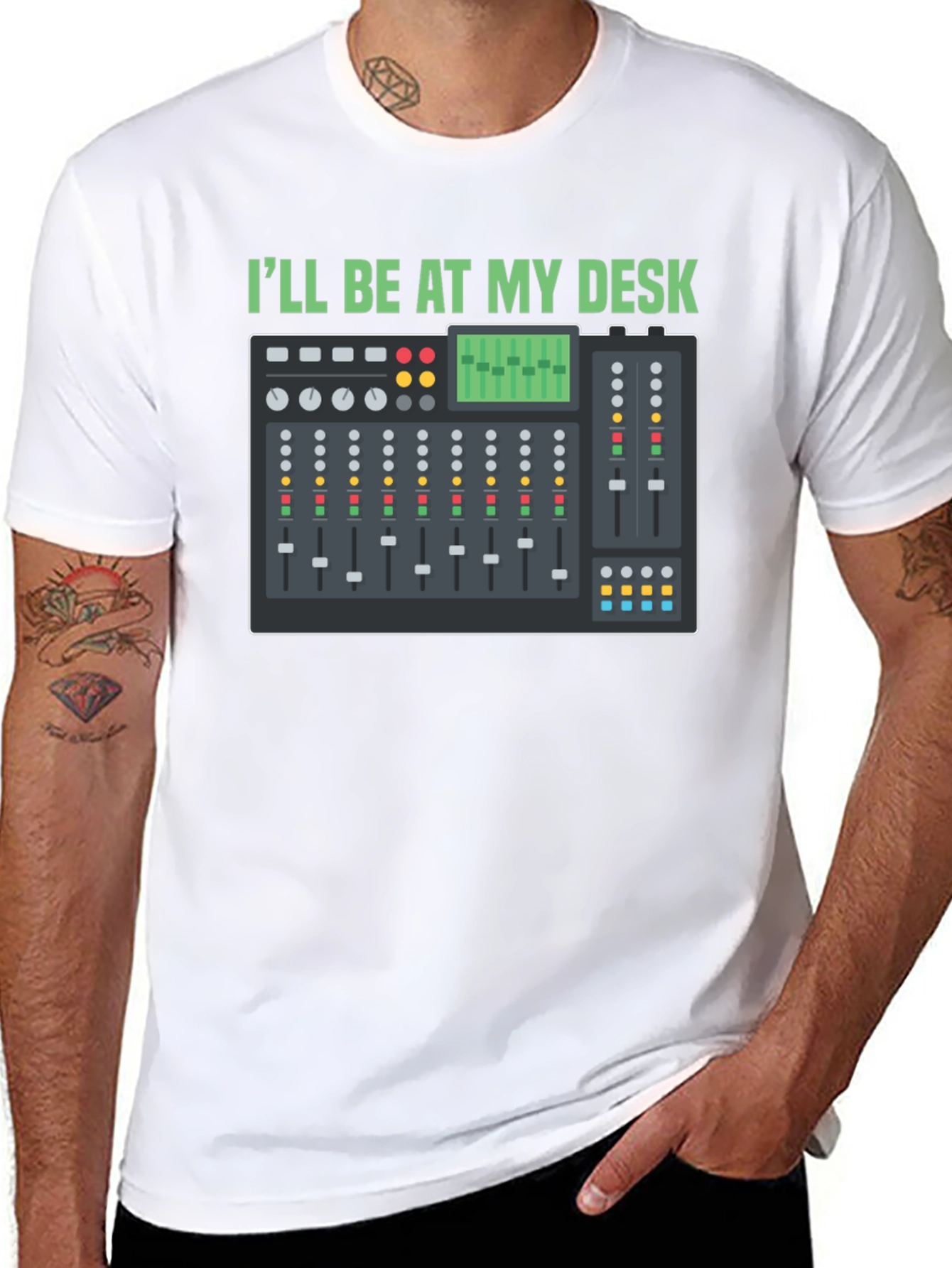 Ill Be At My Desk Mixer T-Shirt