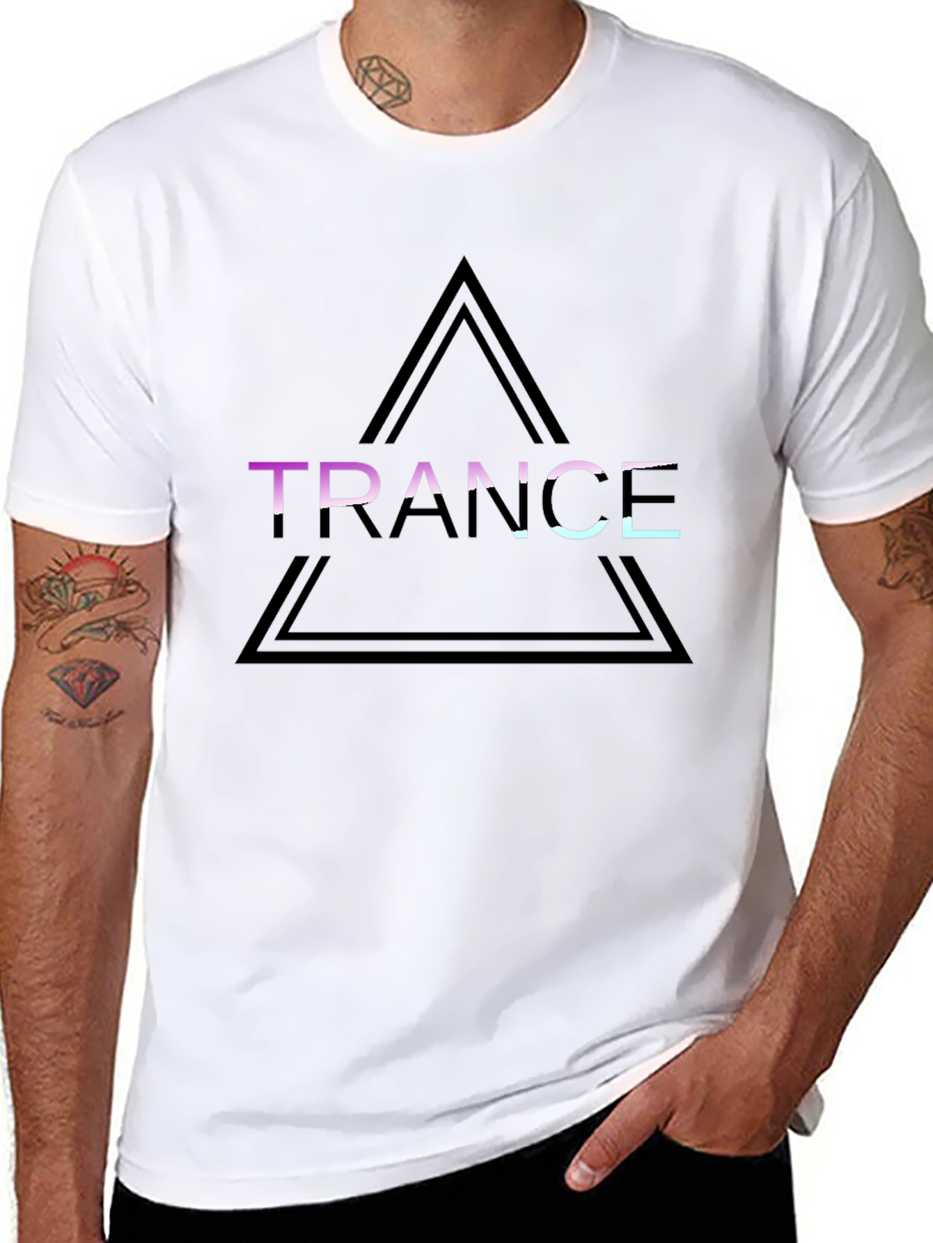 Trance Graphic Tee - Black Cotton Shirt