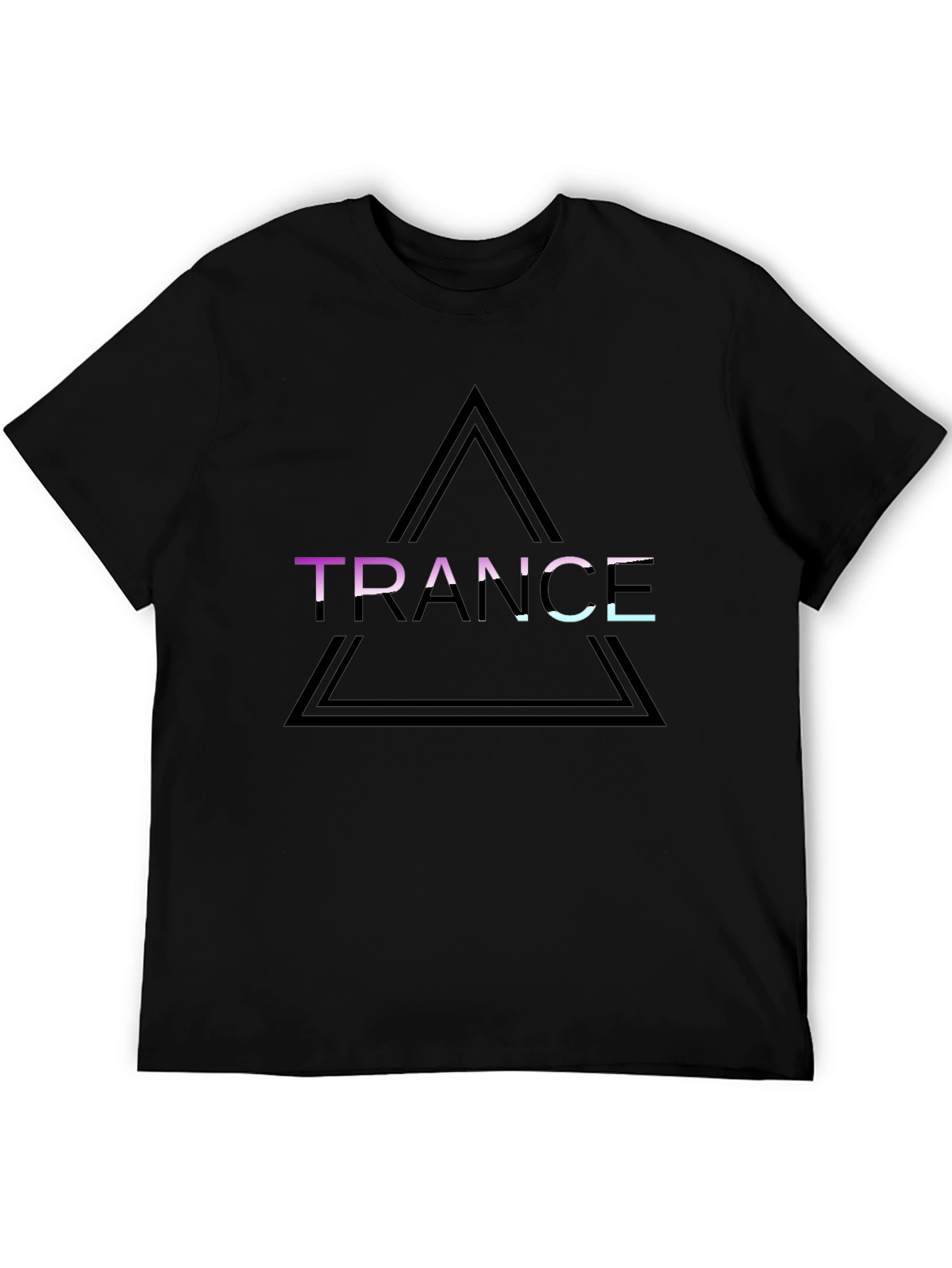 Trance Graphic Tee - Black Cotton Shirt