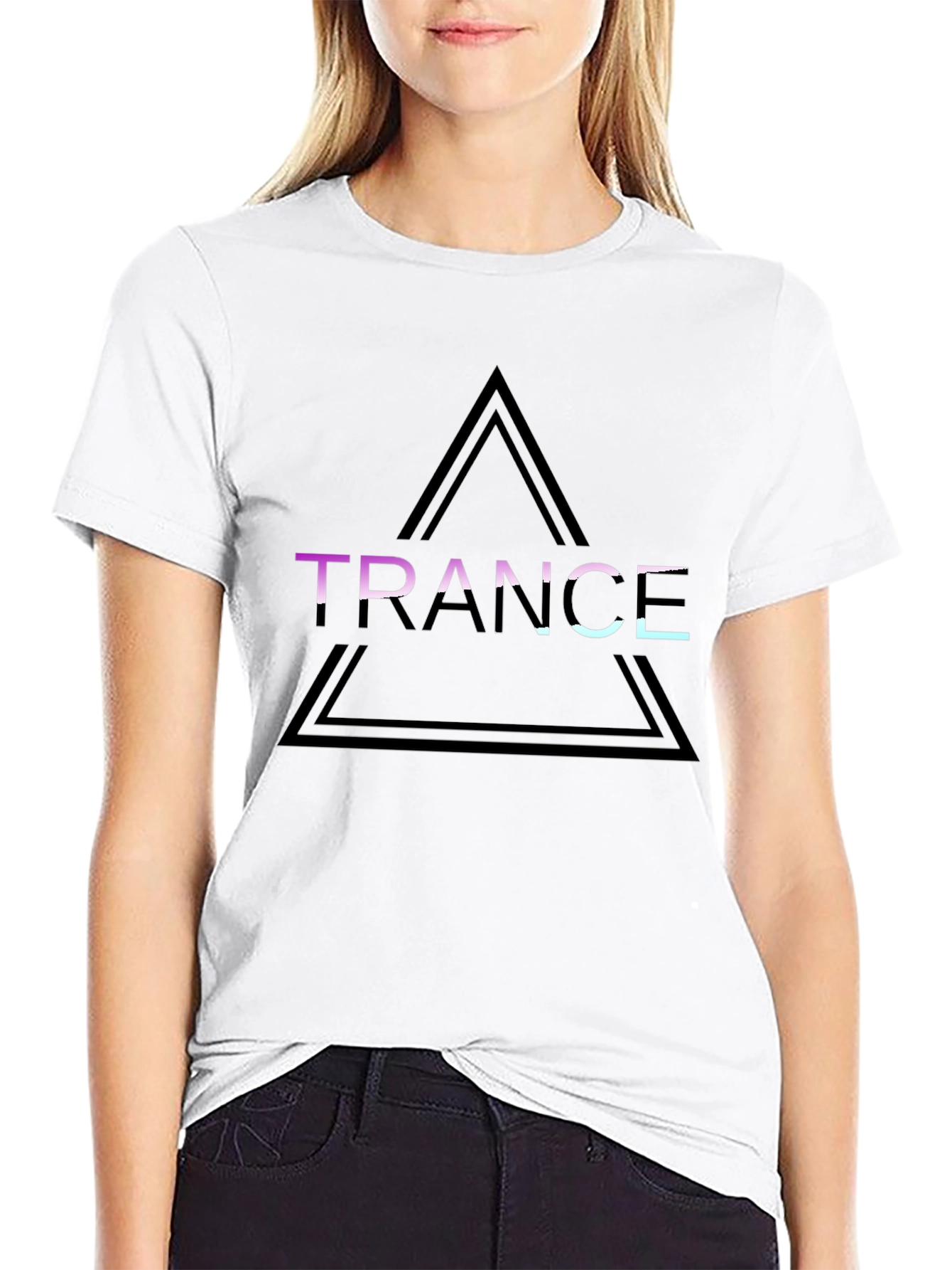 Trance Graphic Tee - Black Cotton Shirt