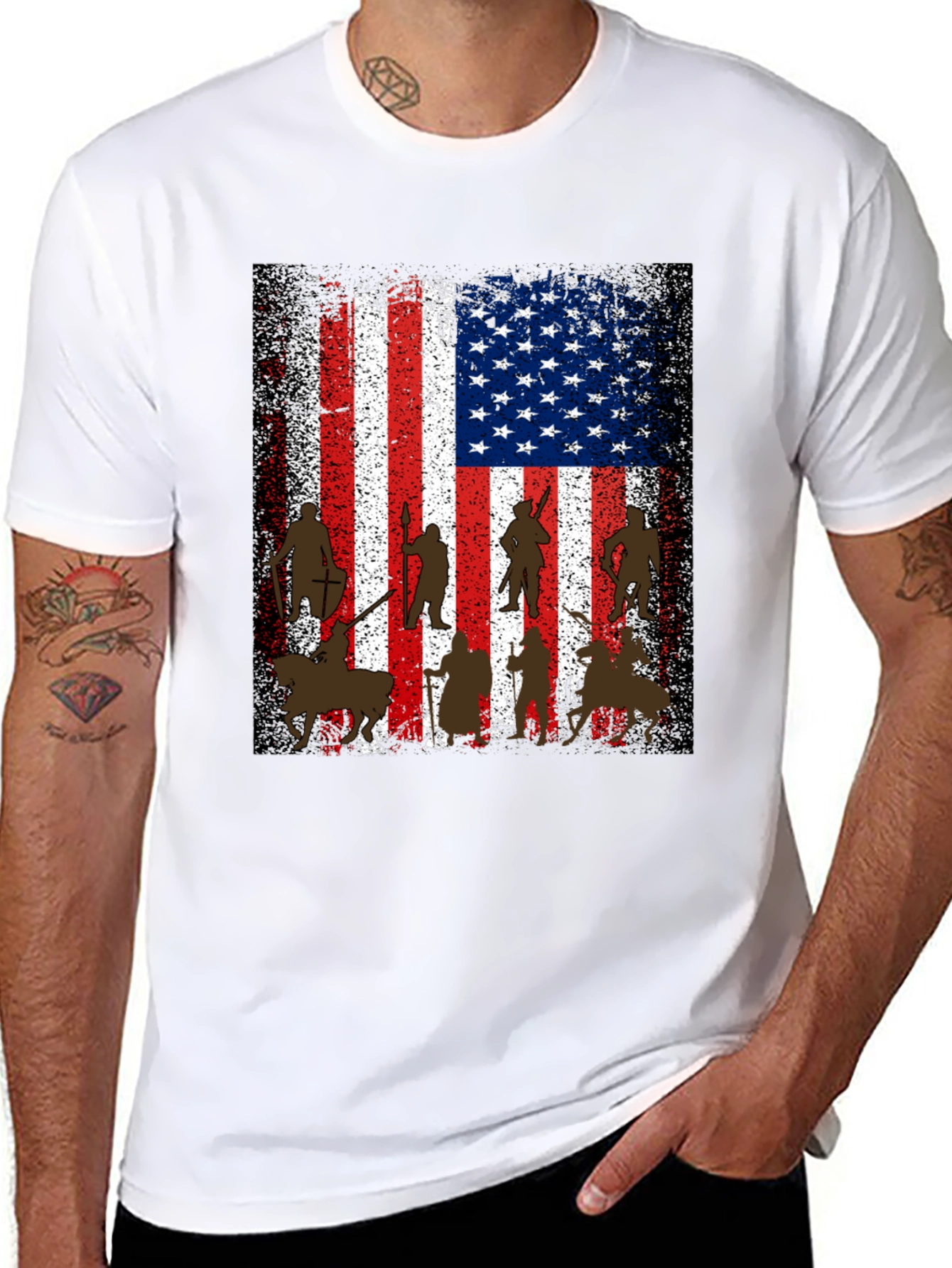 American Flag Knight T-Shirt