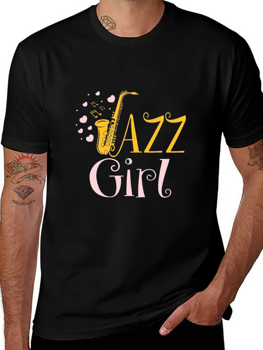 Jazz Girl T-Shirt - Saxophone Music Tee