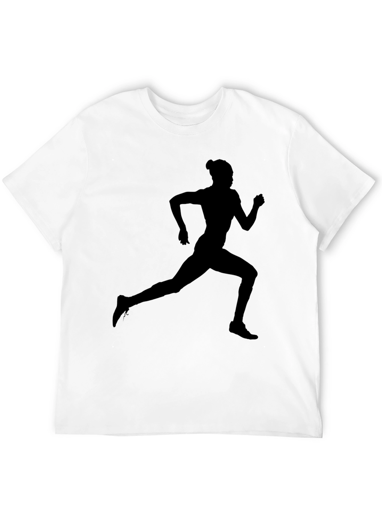Runner Silhouette Black T-Shirt - Athletic Style