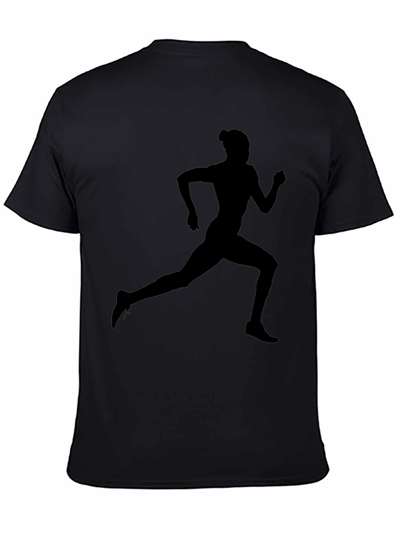 Runner Silhouette Black T-Shirt - Athletic Style