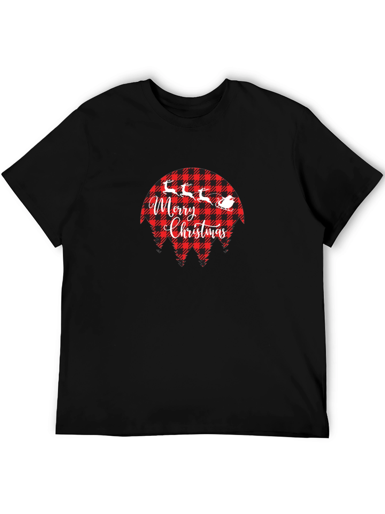 Plaid Merry Christmas T-Shirt