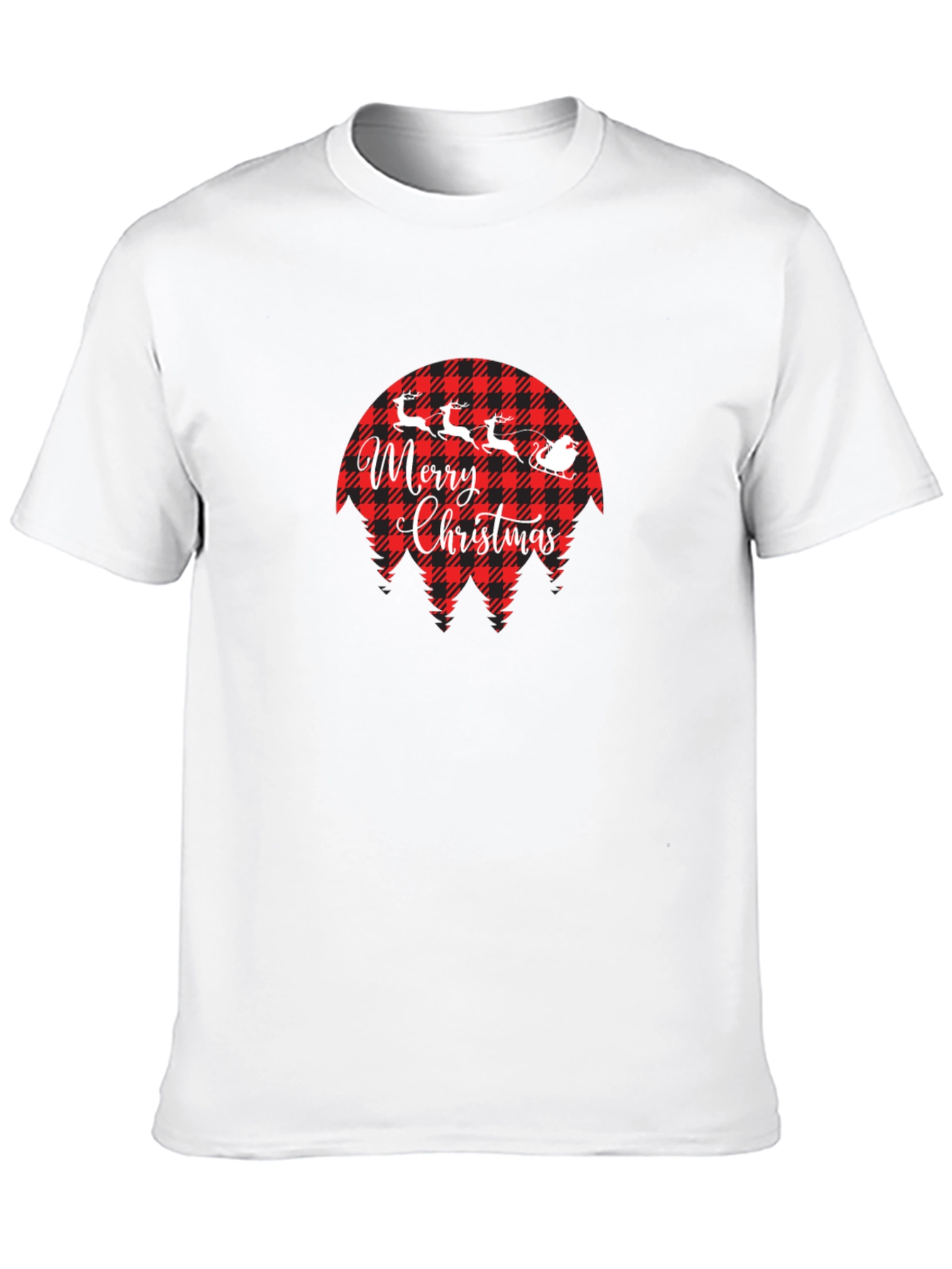Plaid Merry Christmas T-Shirt
