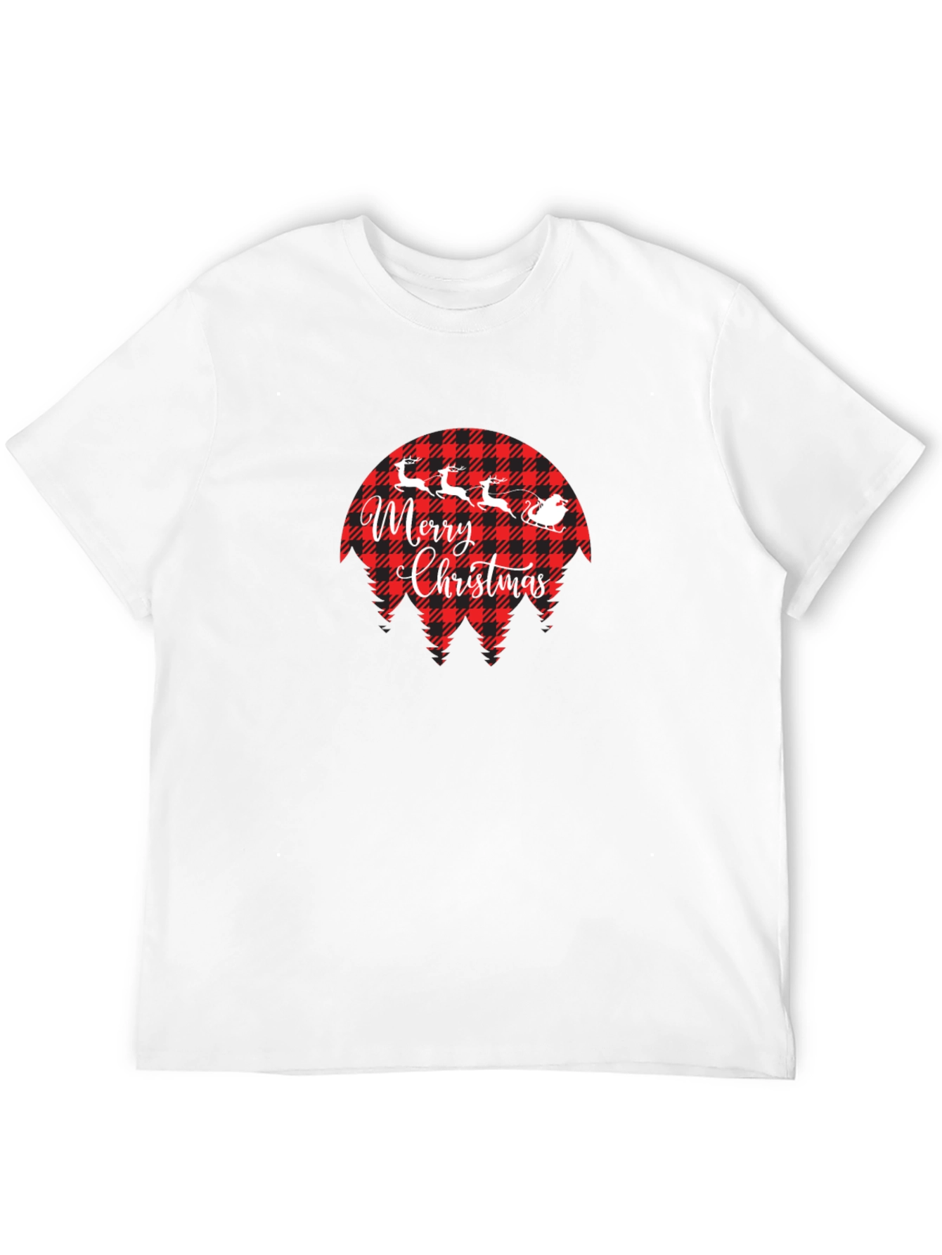 Plaid Merry Christmas T-Shirt