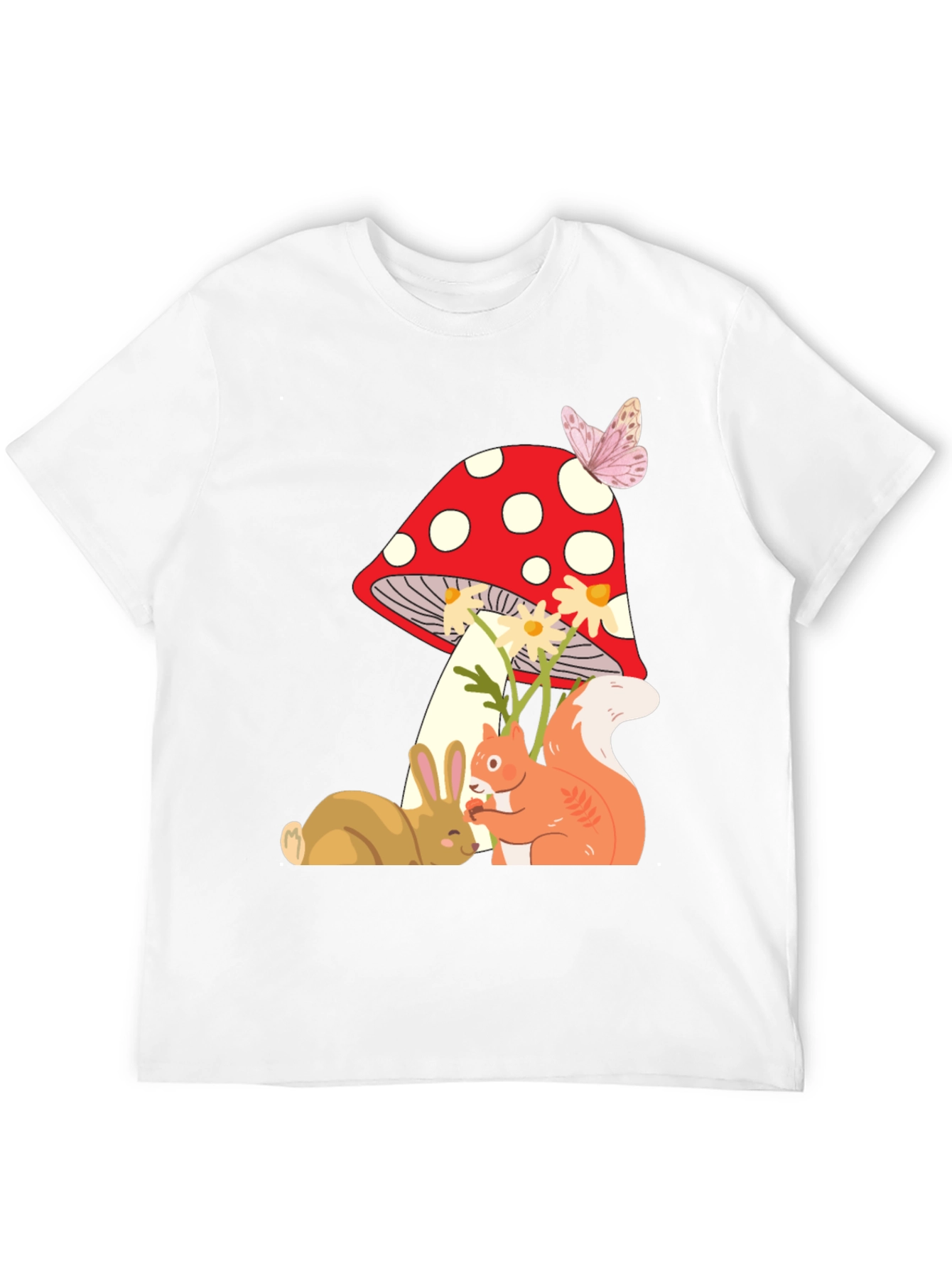 Whimsical Mushroom & Forest Friends Graphic Tee
