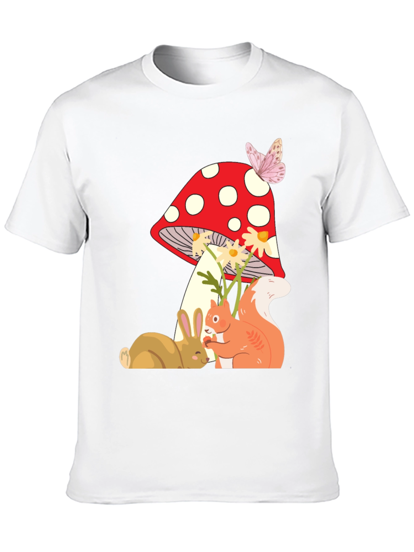 Whimsical Mushroom & Forest Friends Graphic Tee
