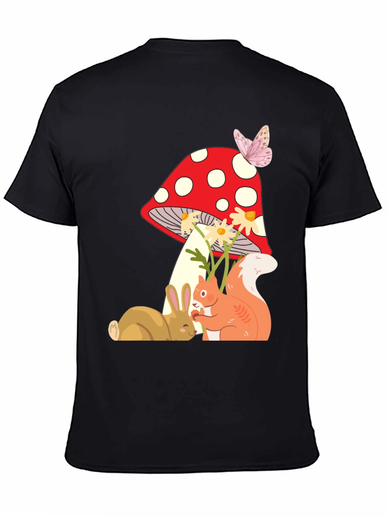 Whimsical Mushroom & Forest Friends Graphic Tee
