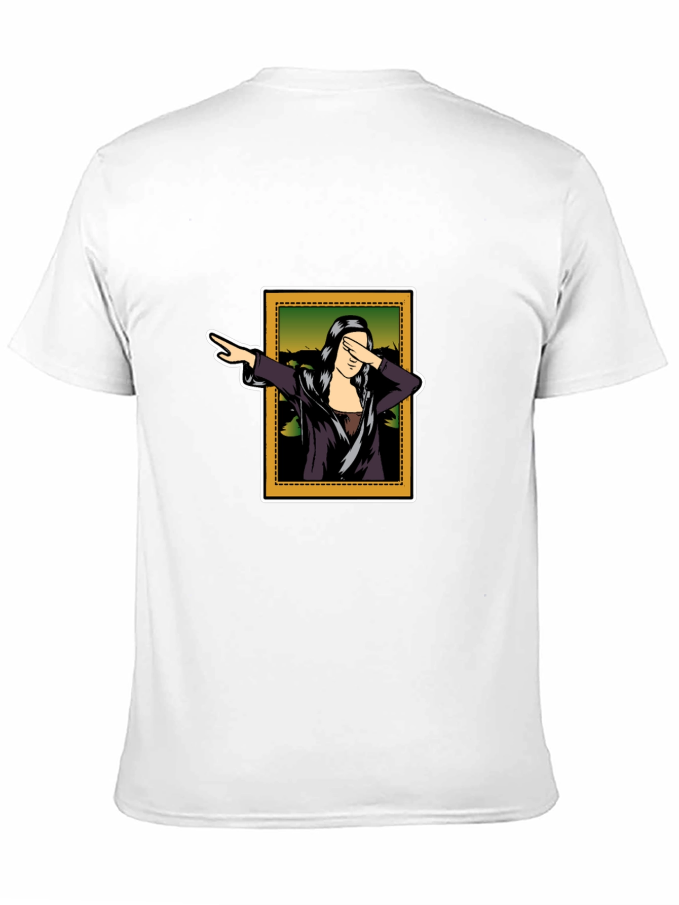 Dabbing Mona Lisa Graphic T-Shirt - Black