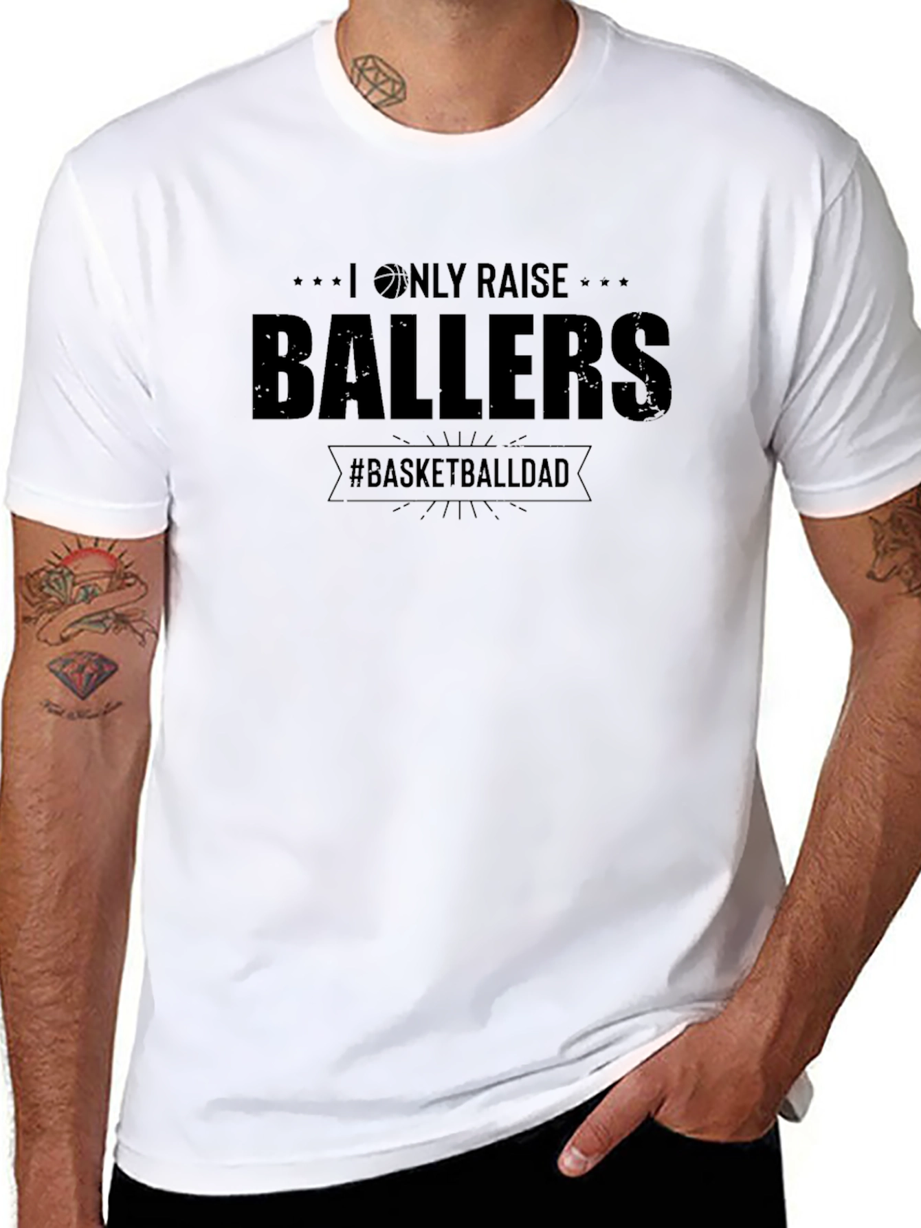 Basketball Dad T-Shirt - I Only Raise Ballers