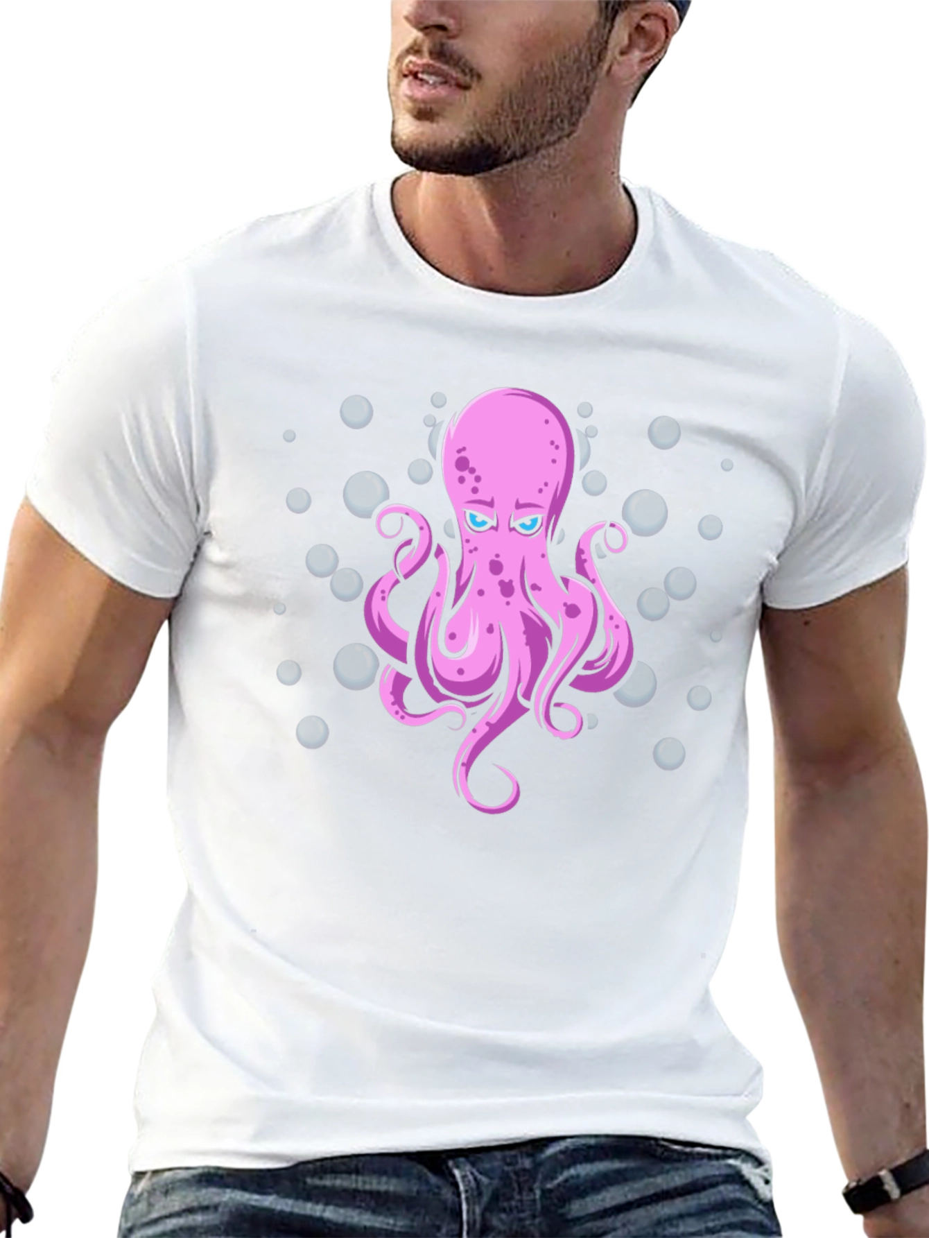 Octopus Graphic T-Shirt - Mens Black Tee