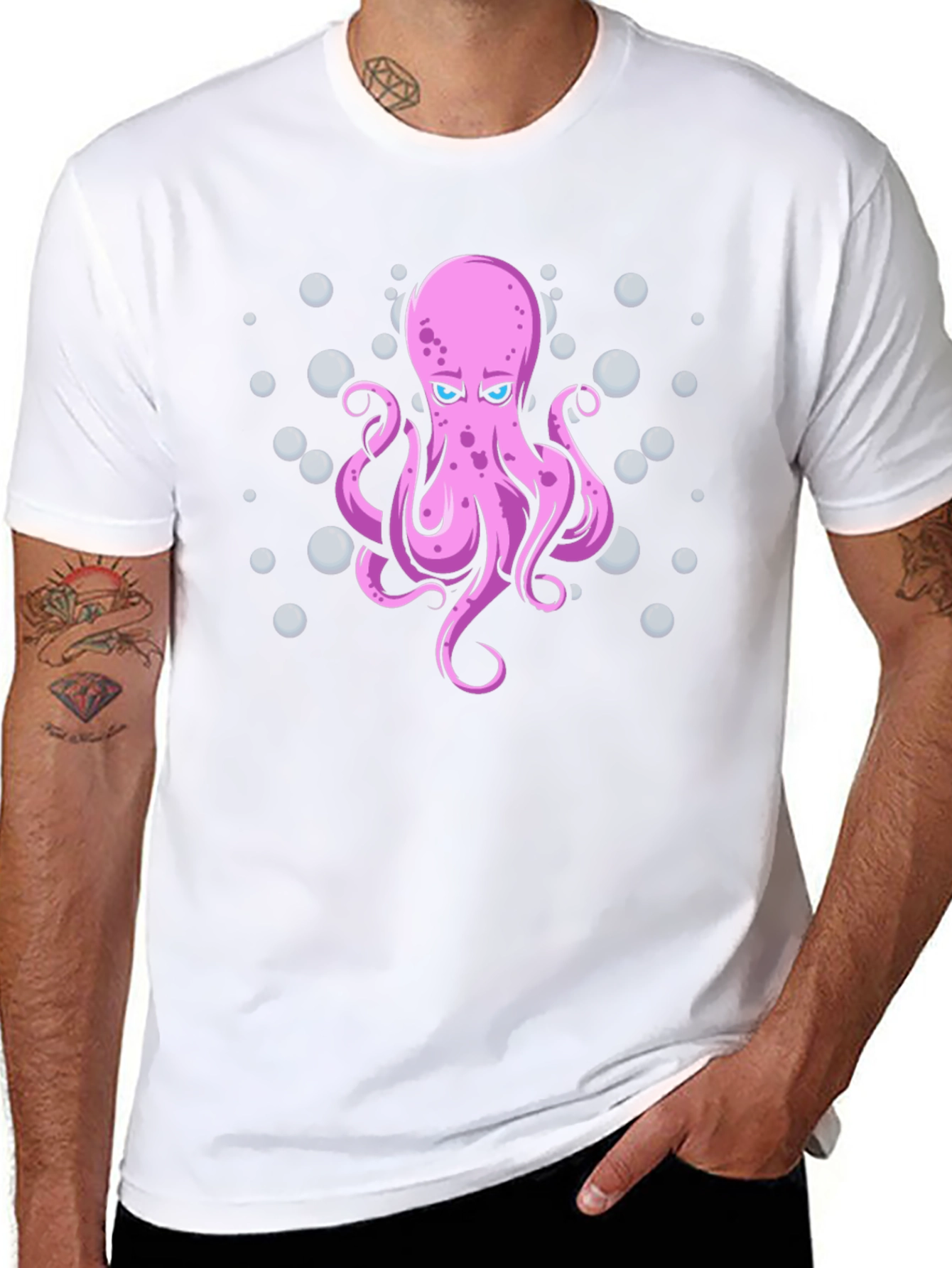 Octopus Graphic T-Shirt - Mens Black Tee