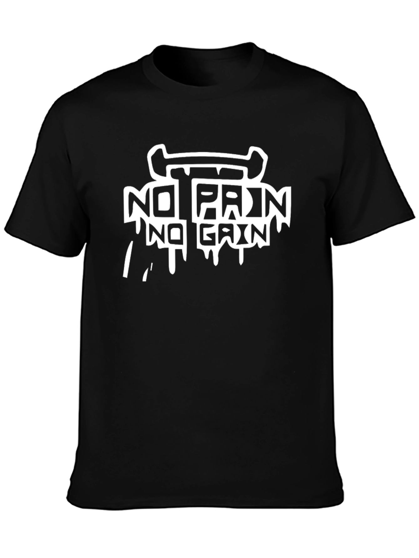 No Pain No Gain Black T-Shirt - Gym Motivation