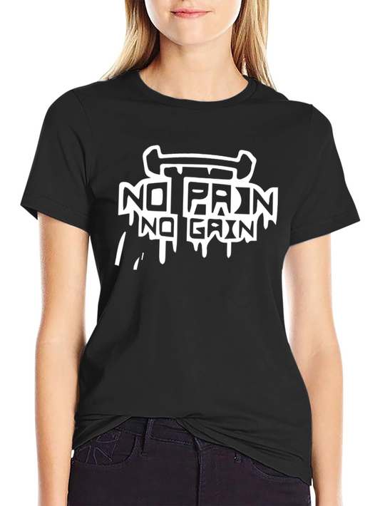 No Pain No Gain Black T-Shirt - Gym Motivation