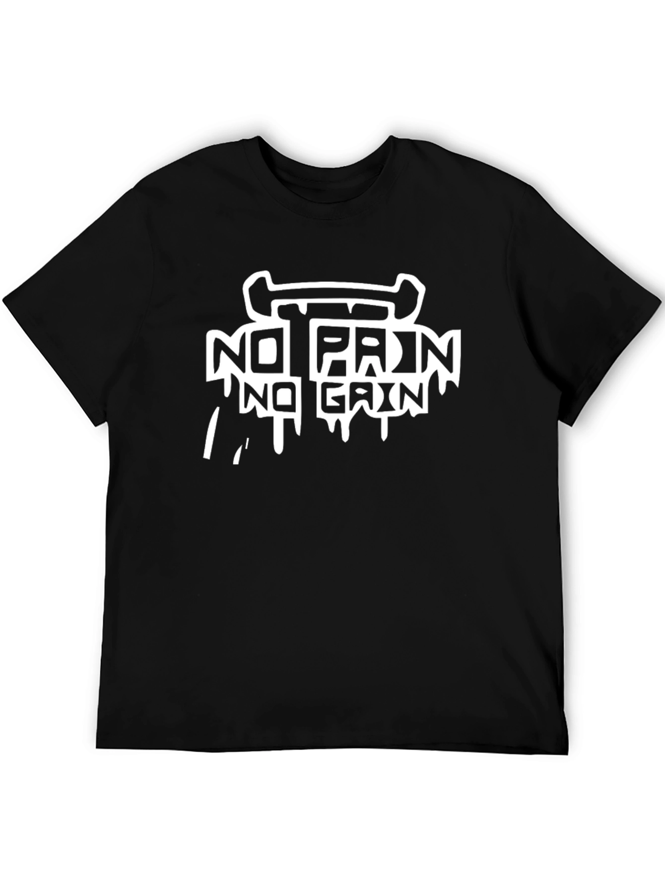 No Pain No Gain Black T-Shirt - Gym Motivation