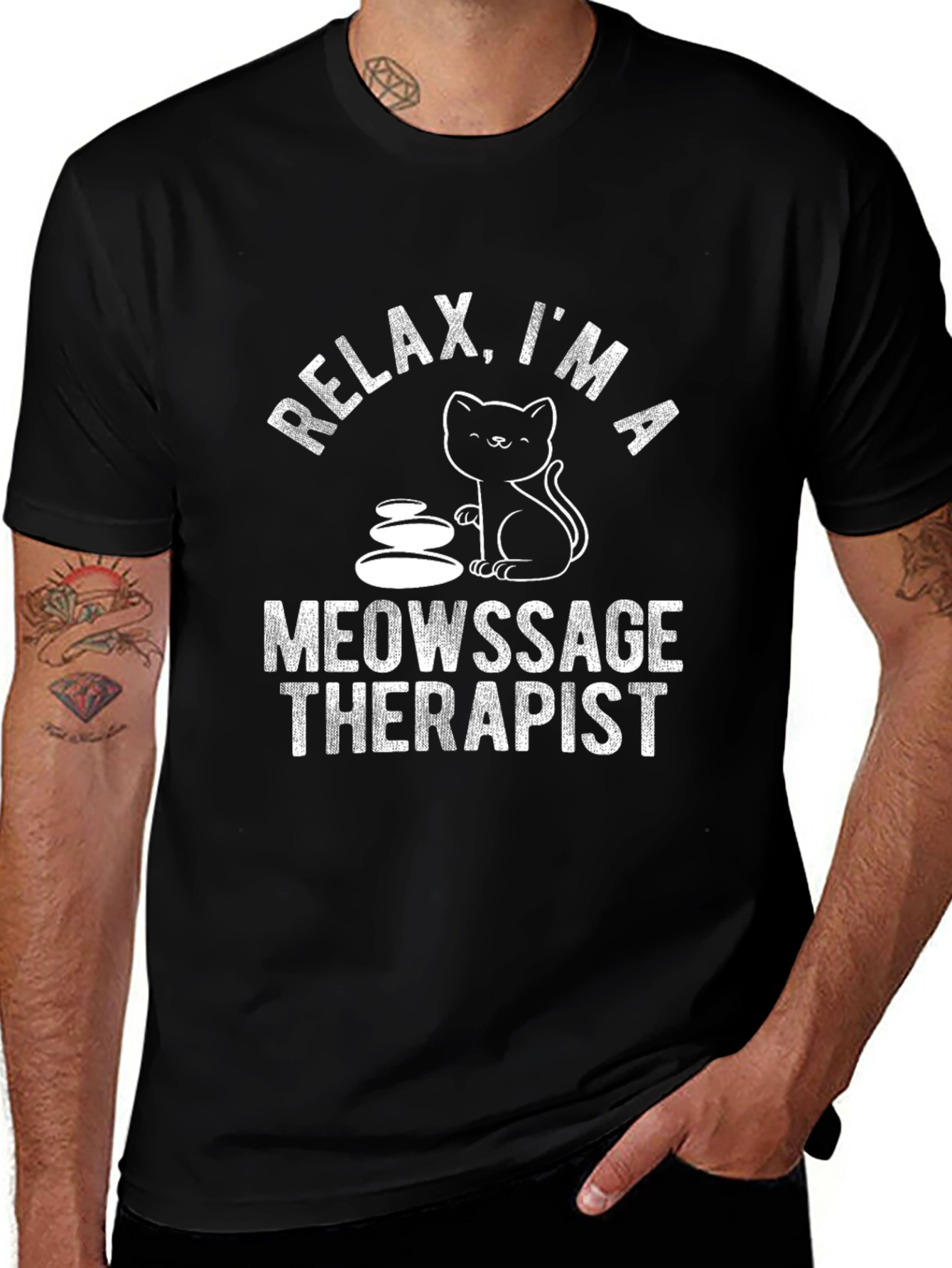 Relax Meowsage Therapist T-Shirt