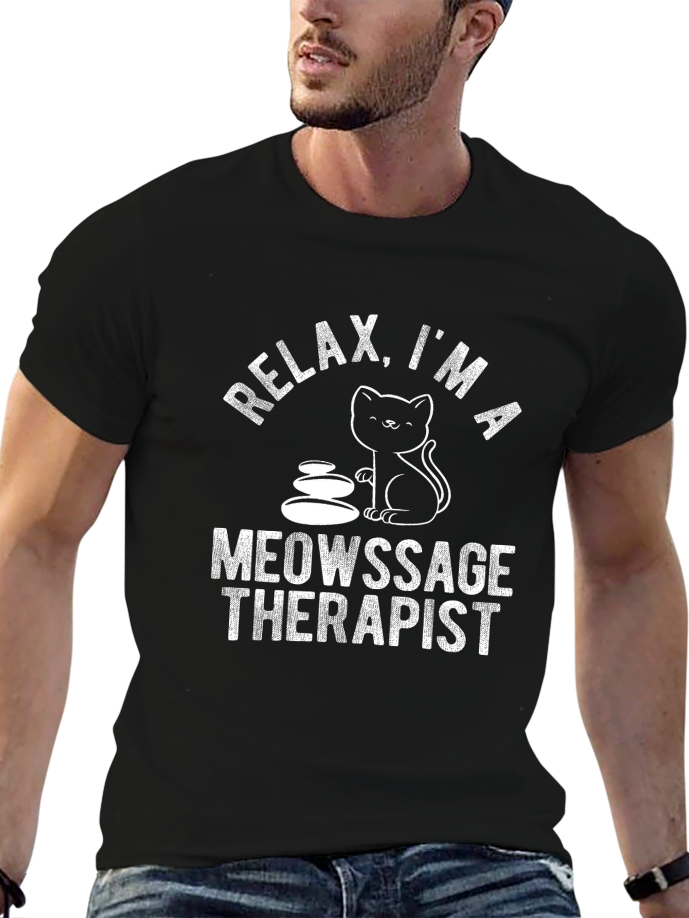 Relax Meowsage Therapist T-Shirt
