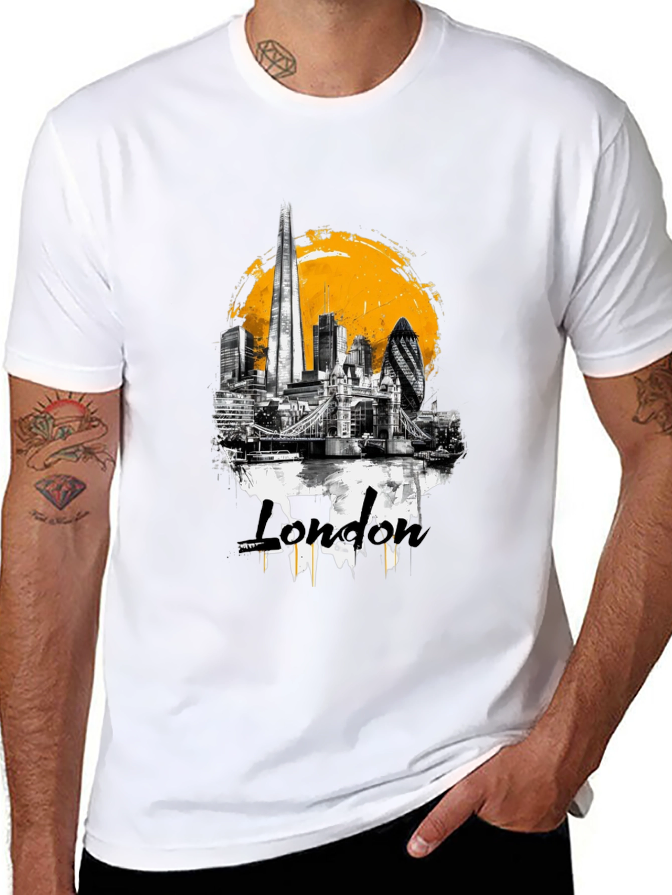 London Skyline Graphic T-Shirt - Black