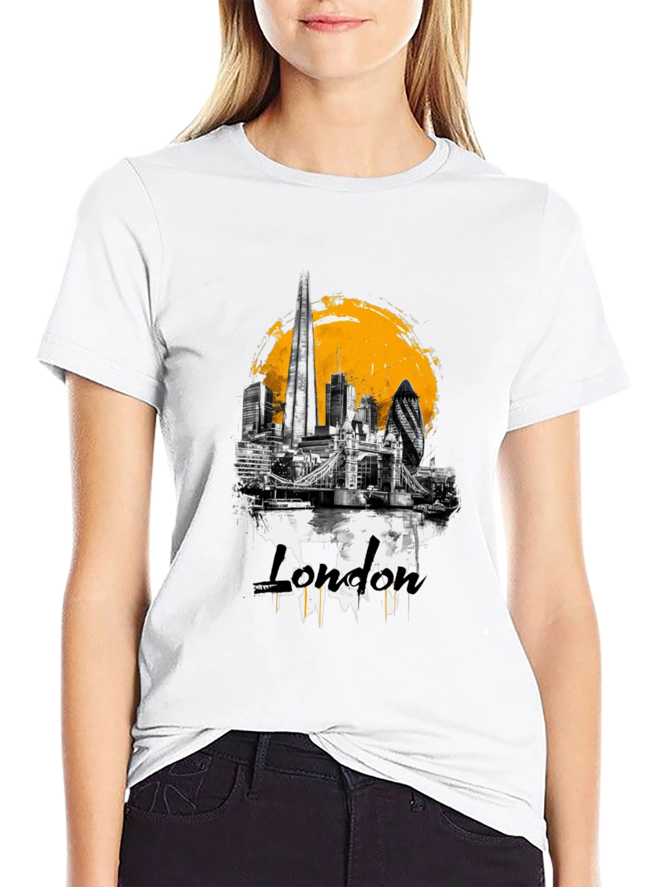 London Skyline Graphic T-Shirt - Black