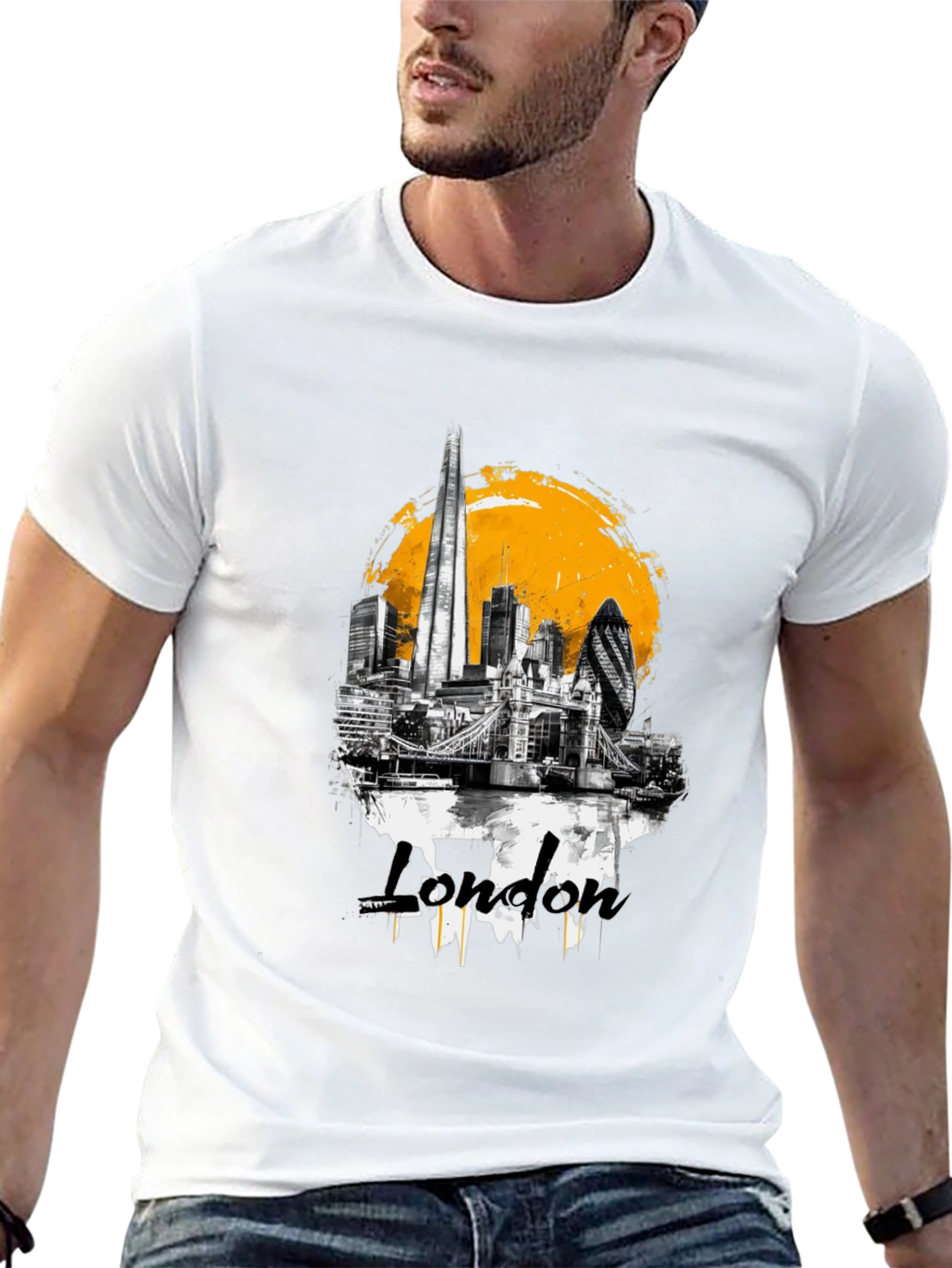 London Skyline Graphic T-Shirt - Black