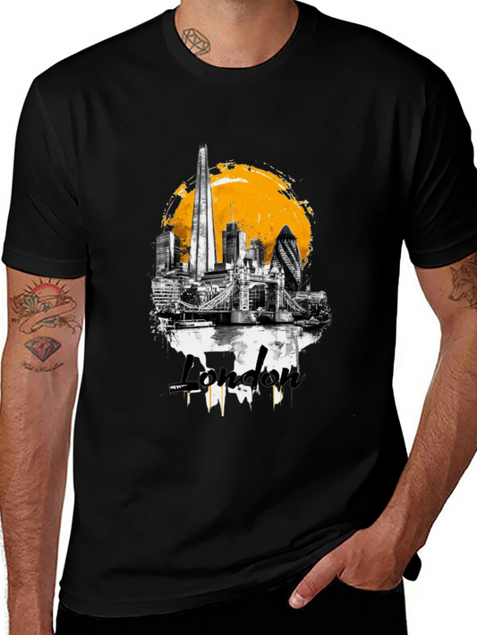 London Skyline Graphic T-Shirt - Black