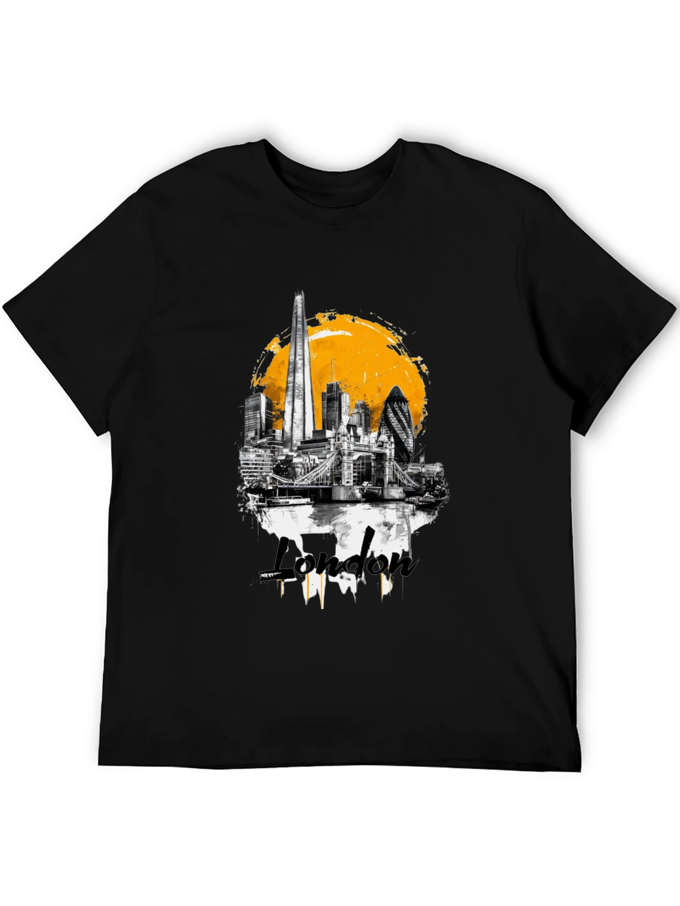 London Skyline Graphic T-Shirt - Black