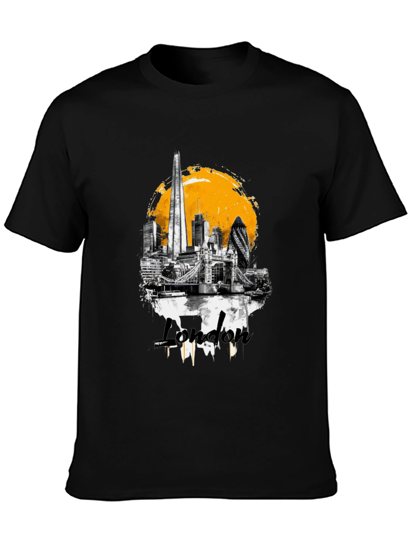 London Skyline Graphic T-Shirt - Black