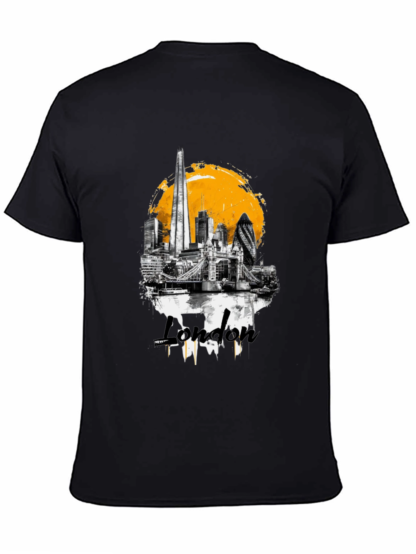 London Skyline Graphic T-Shirt - Black
