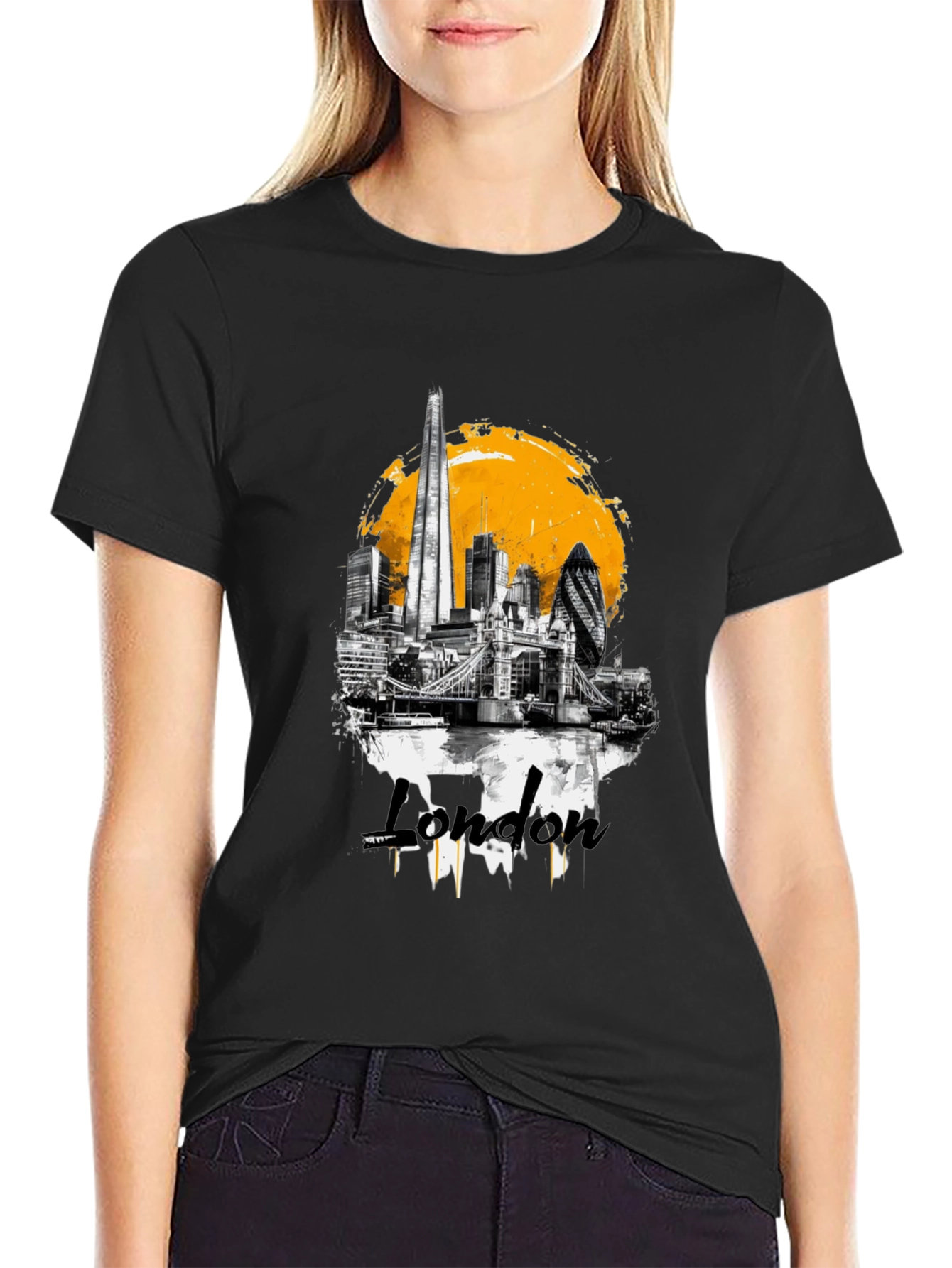 London Skyline Graphic T-Shirt - Black