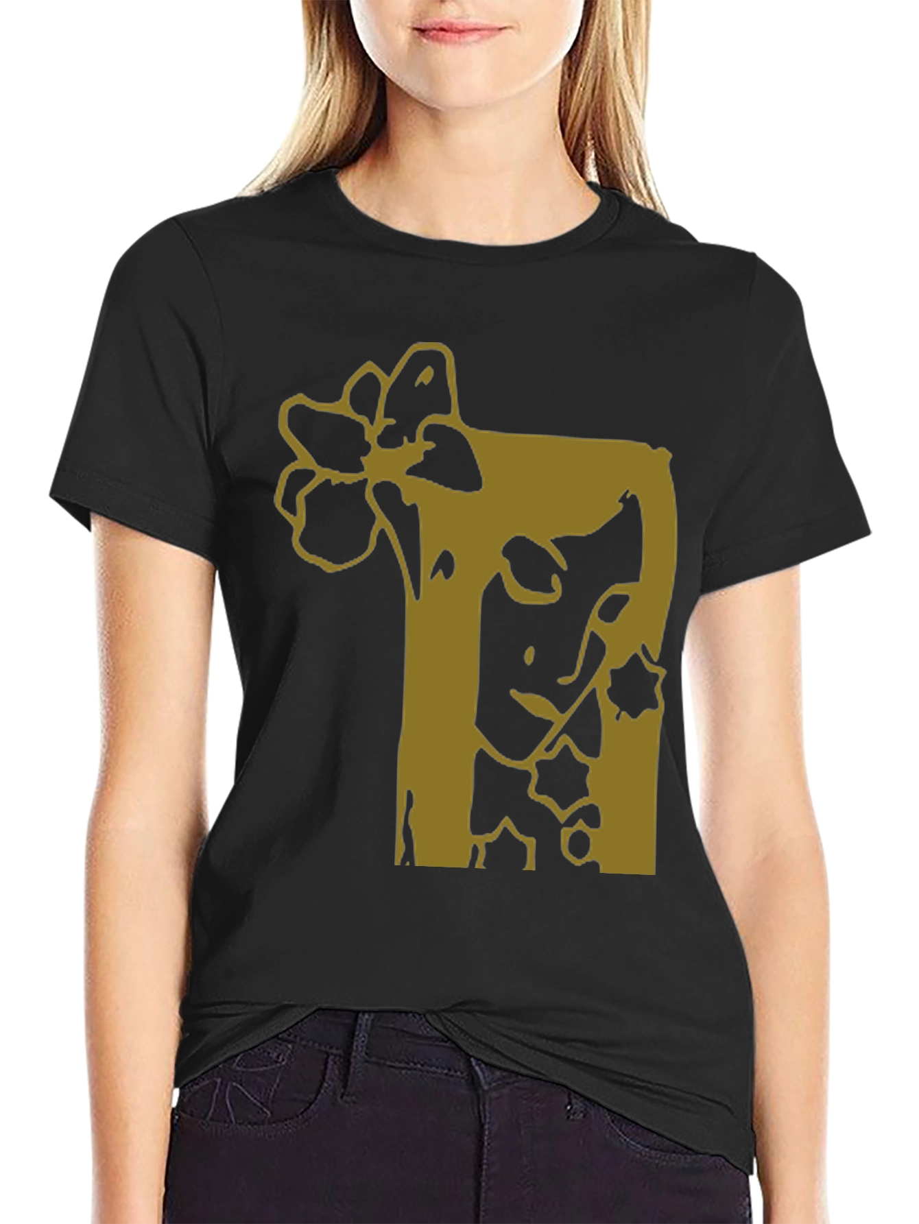 Graphic Print Black T-Shirt