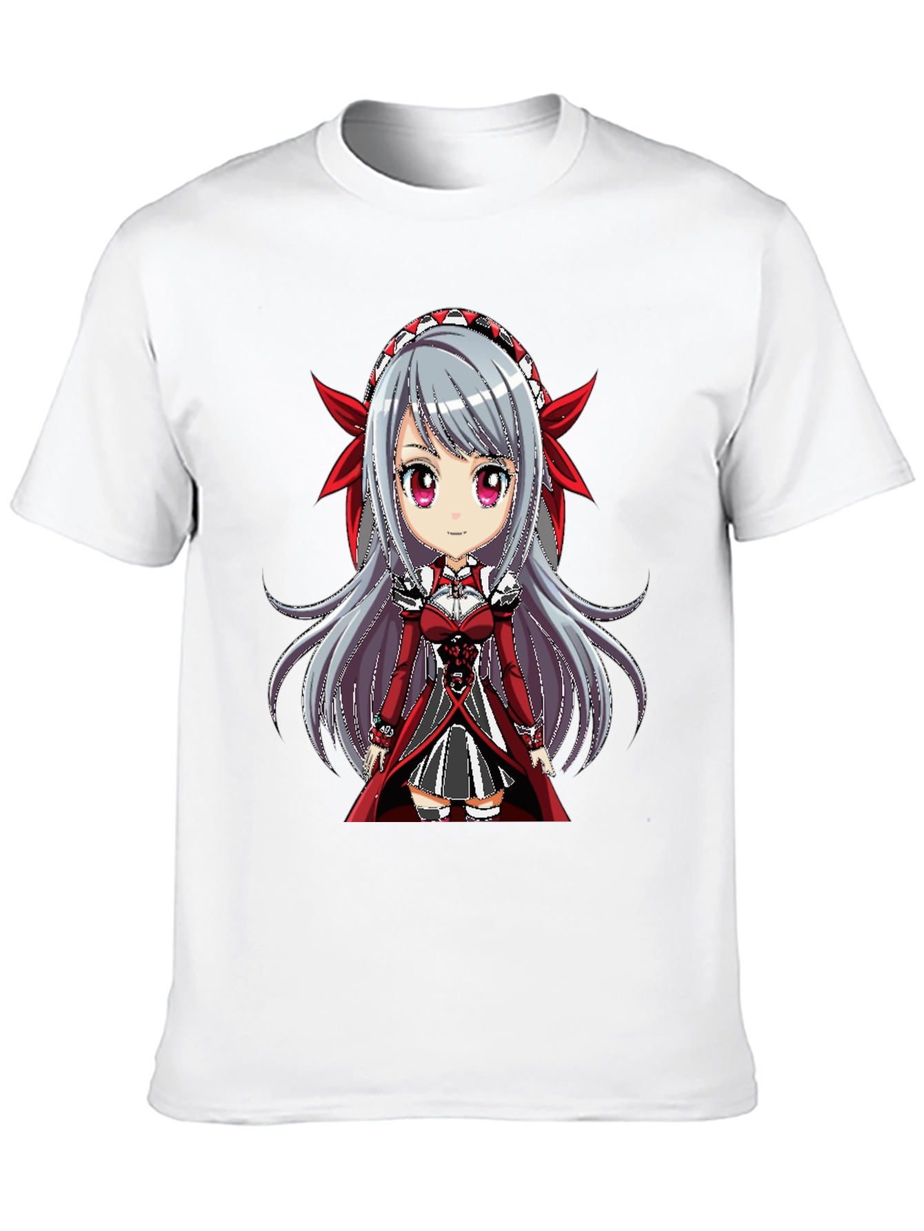 Anime Girl Graphic Tee - Black T-Shirt
