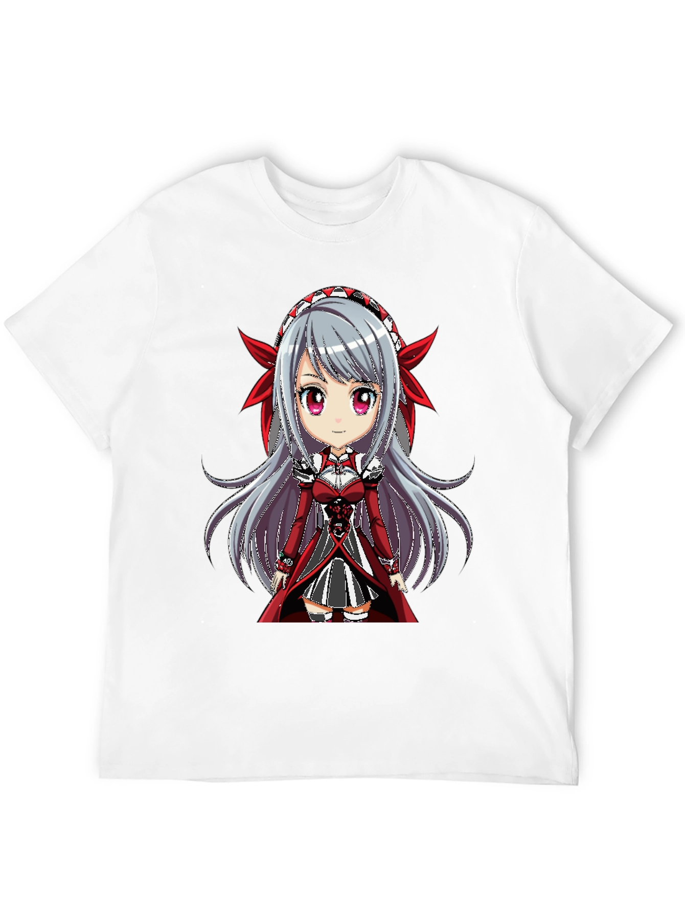 Anime Girl Graphic Tee - Black T-Shirt